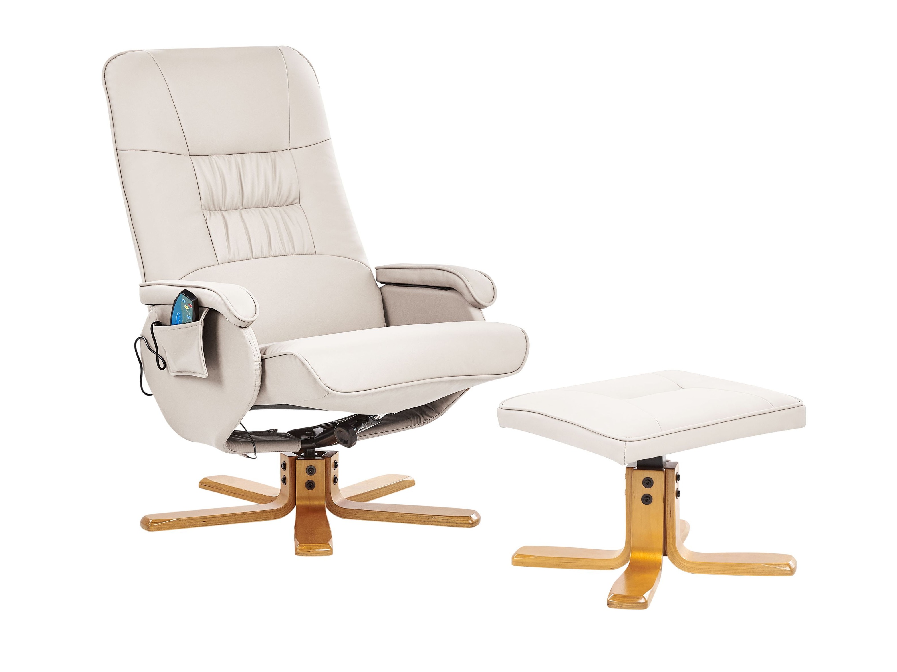 Fotelj s počivalnikom Berwyn 711 (Svetlo bež)