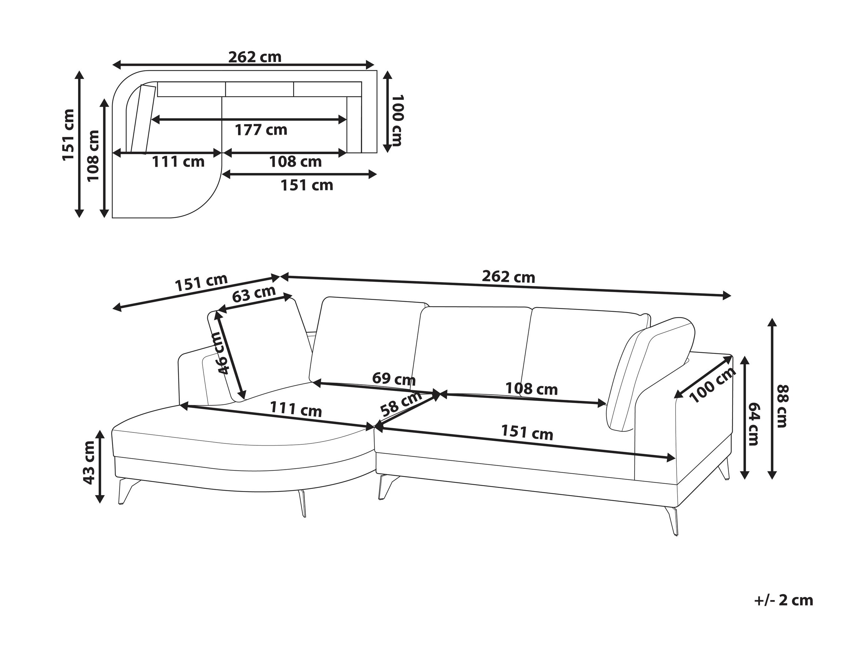 Kotna garnitura Berwyn 2890 (Siva)