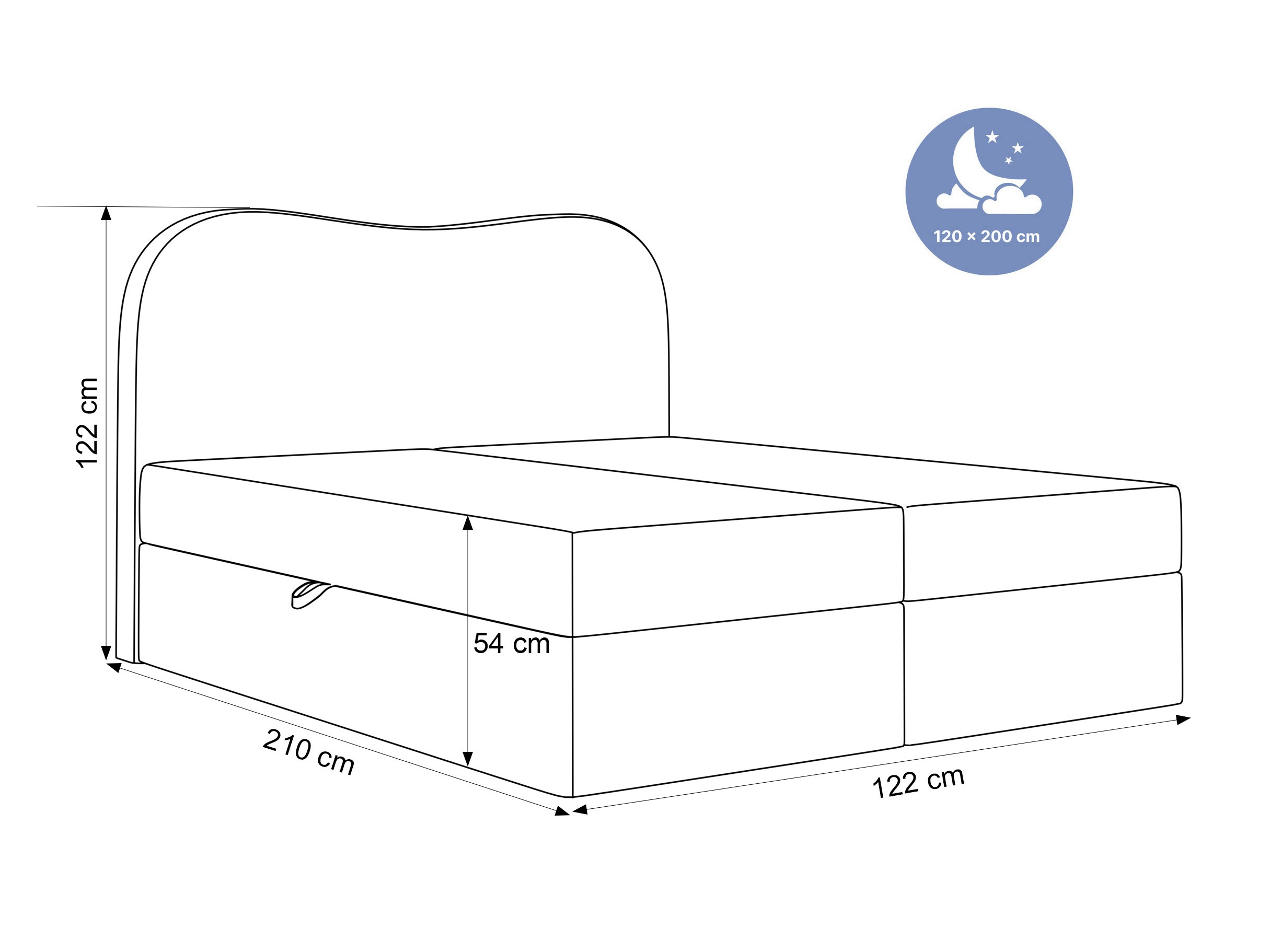 Boxspring postelja Hesperia 117 (Abriamo 02)