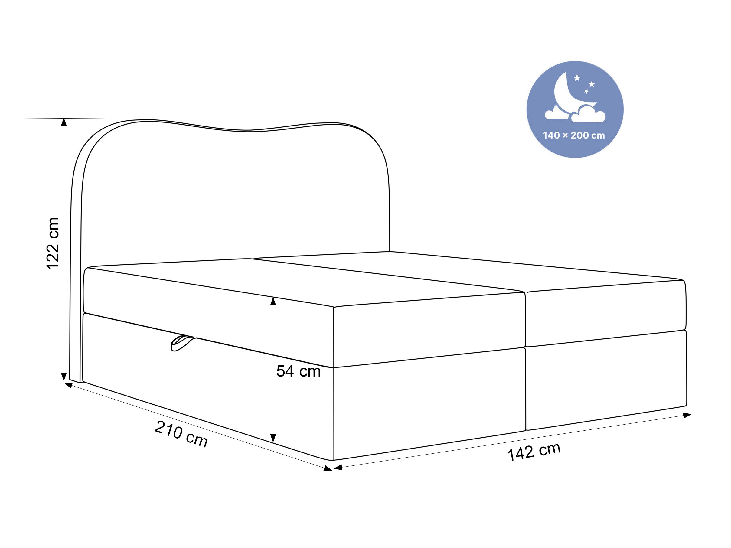 Boxspring postelja Hesperia 117 (Abriamo 02)