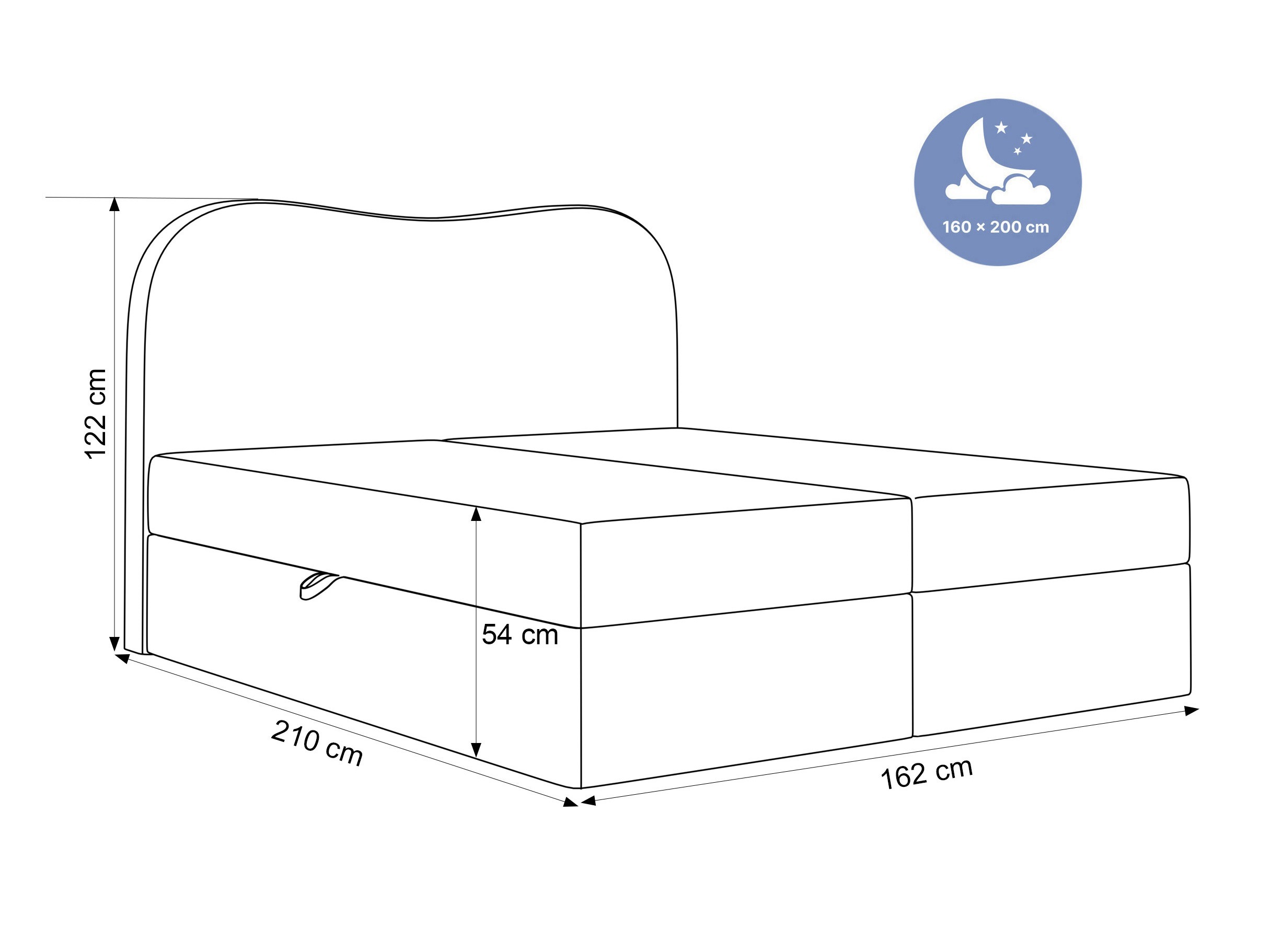 Boxspring postelja Hesperia 117 (Abriamo 03)