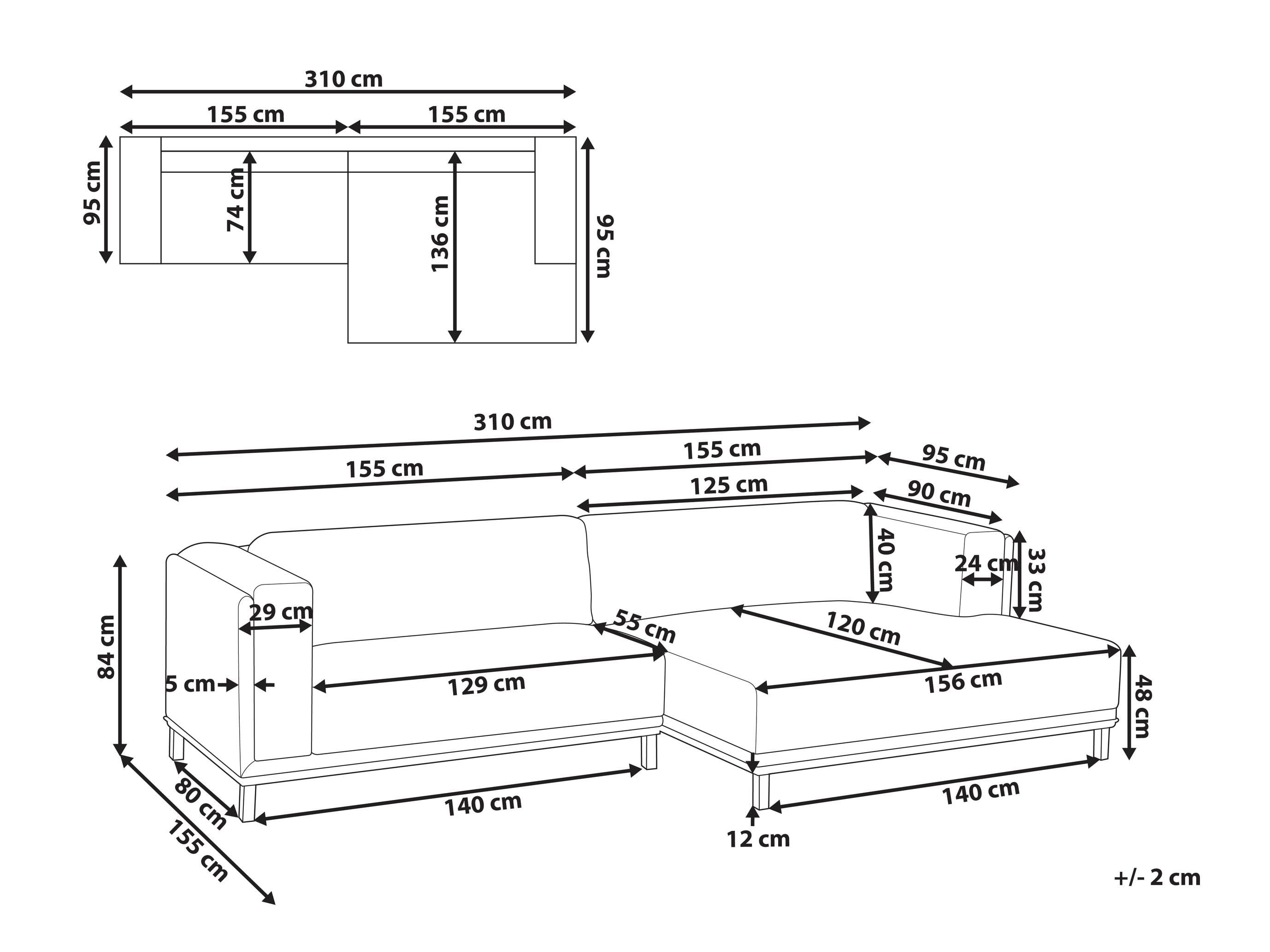 Kotna garnitura Berwyn 2798 (Bela)