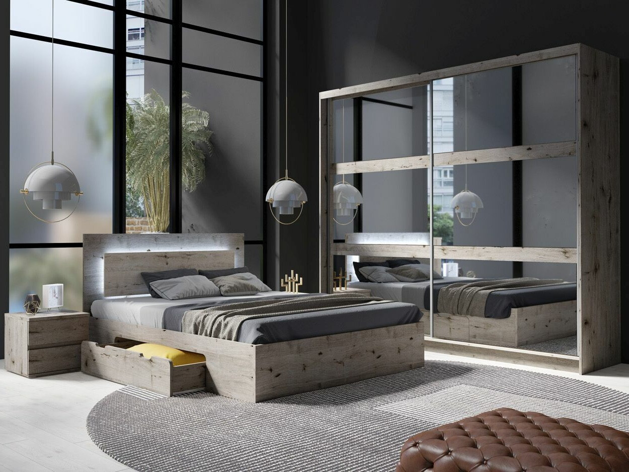 Komplet spalnic Fivnola 104 (Wellington hrast)