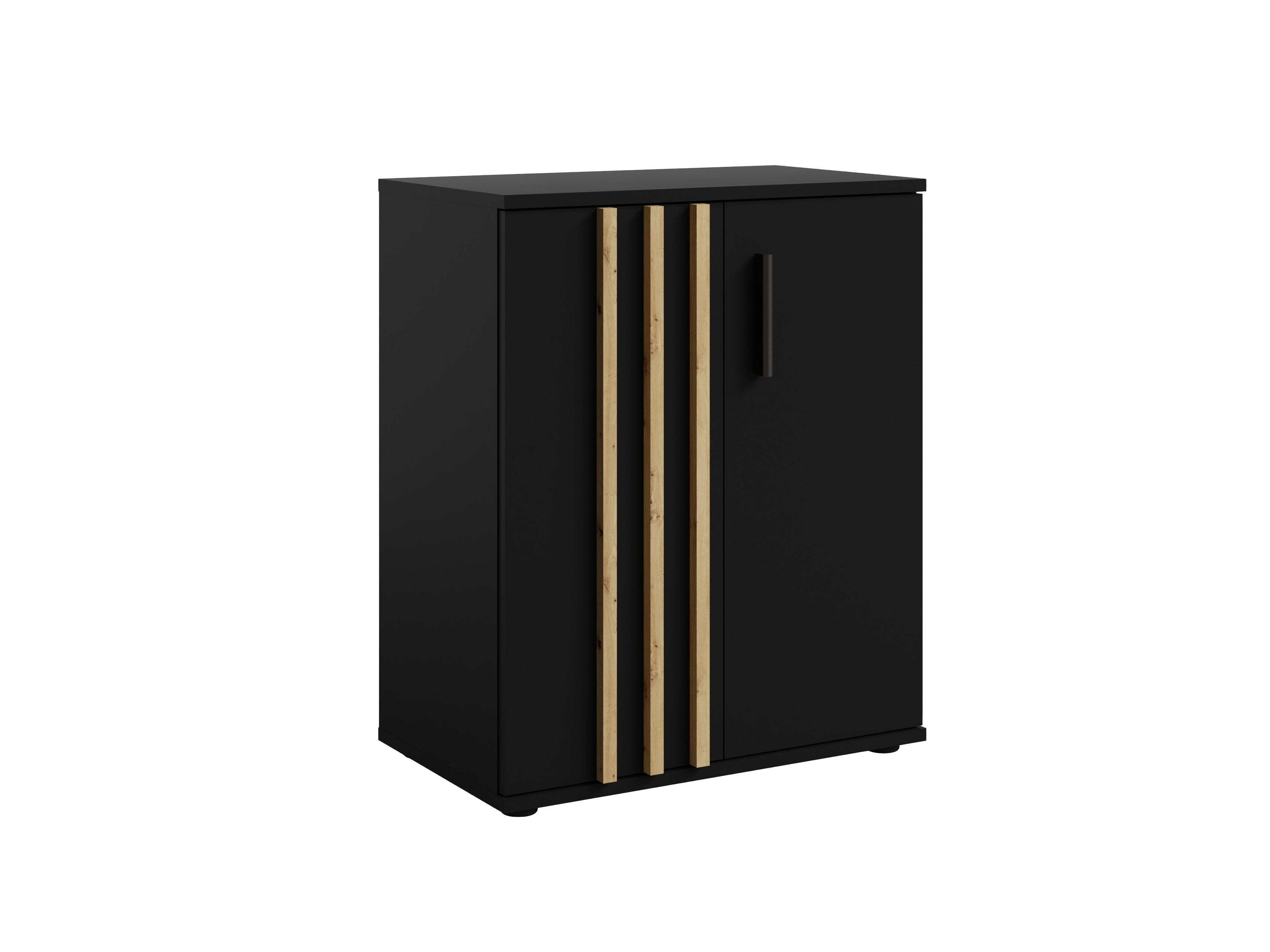 Komoda Baytown 158 (Črna + Artisan hrast)