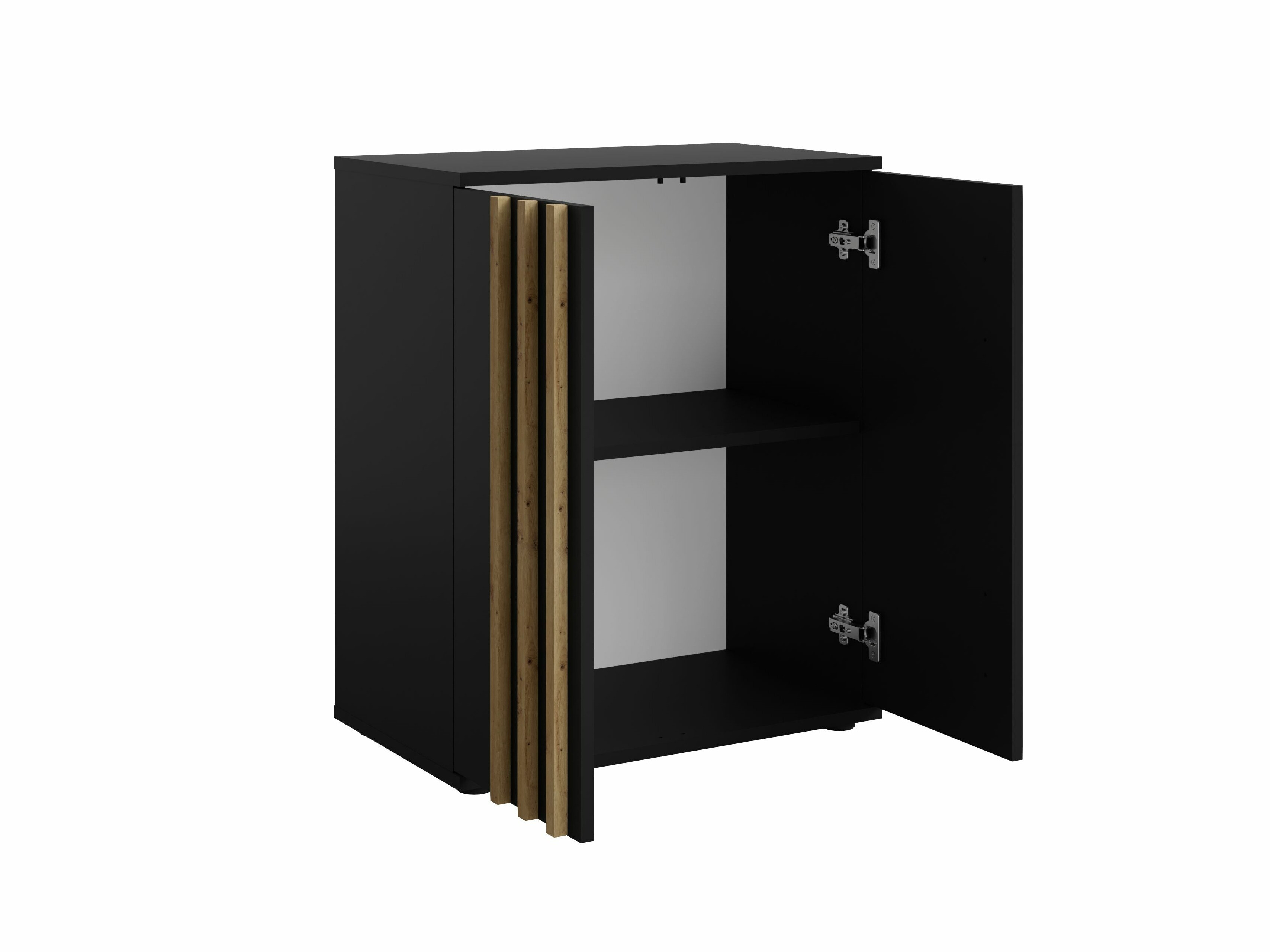 Komoda Baytown 158 (Črna + Artisan hrast)