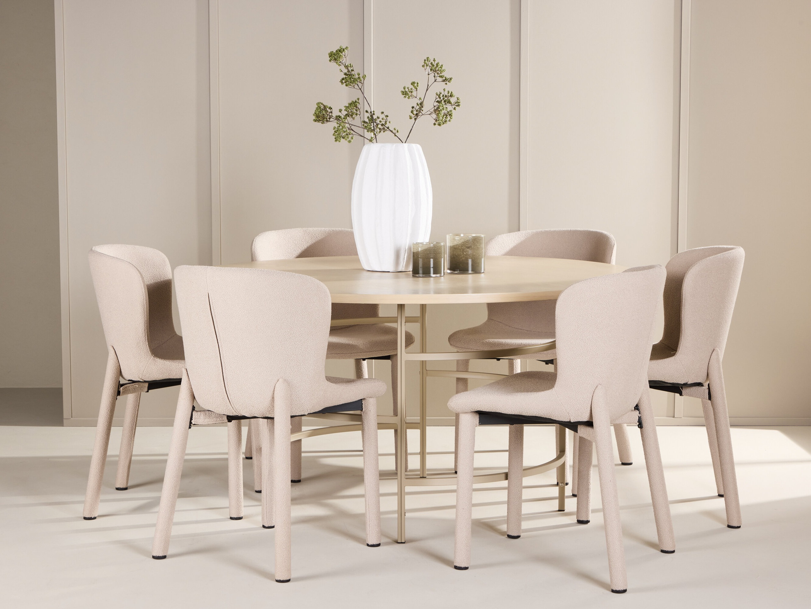 Jedilniški komplet Dallas 4987 (Svetlo rjava)