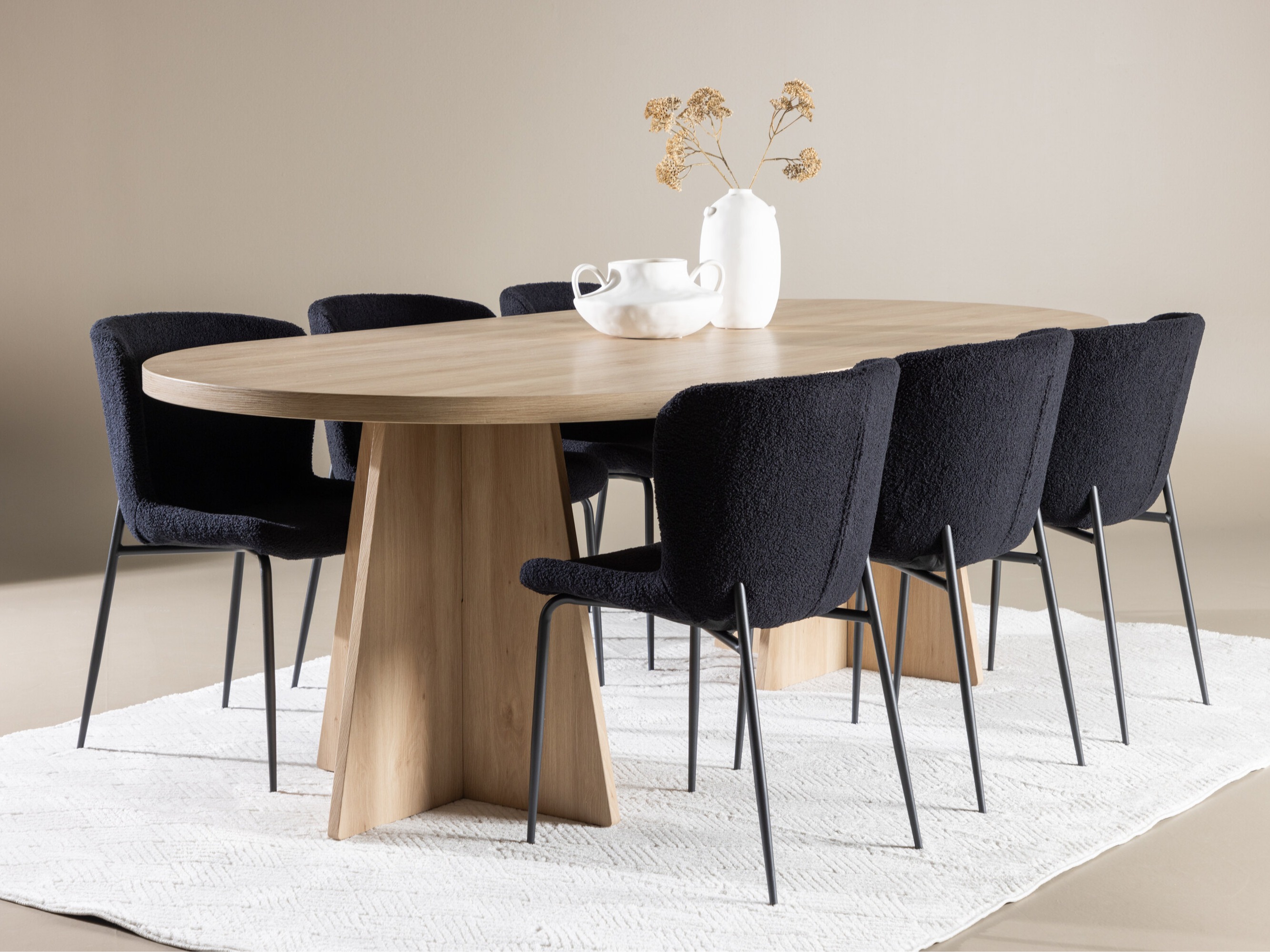 Jedilniški komplet Dallas 4990 (Črna)