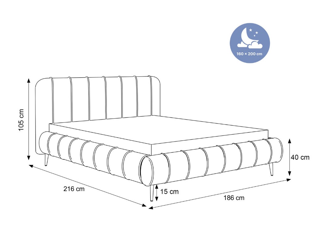 Postelja Hesperia 111 (Dream Velvet 202.02)