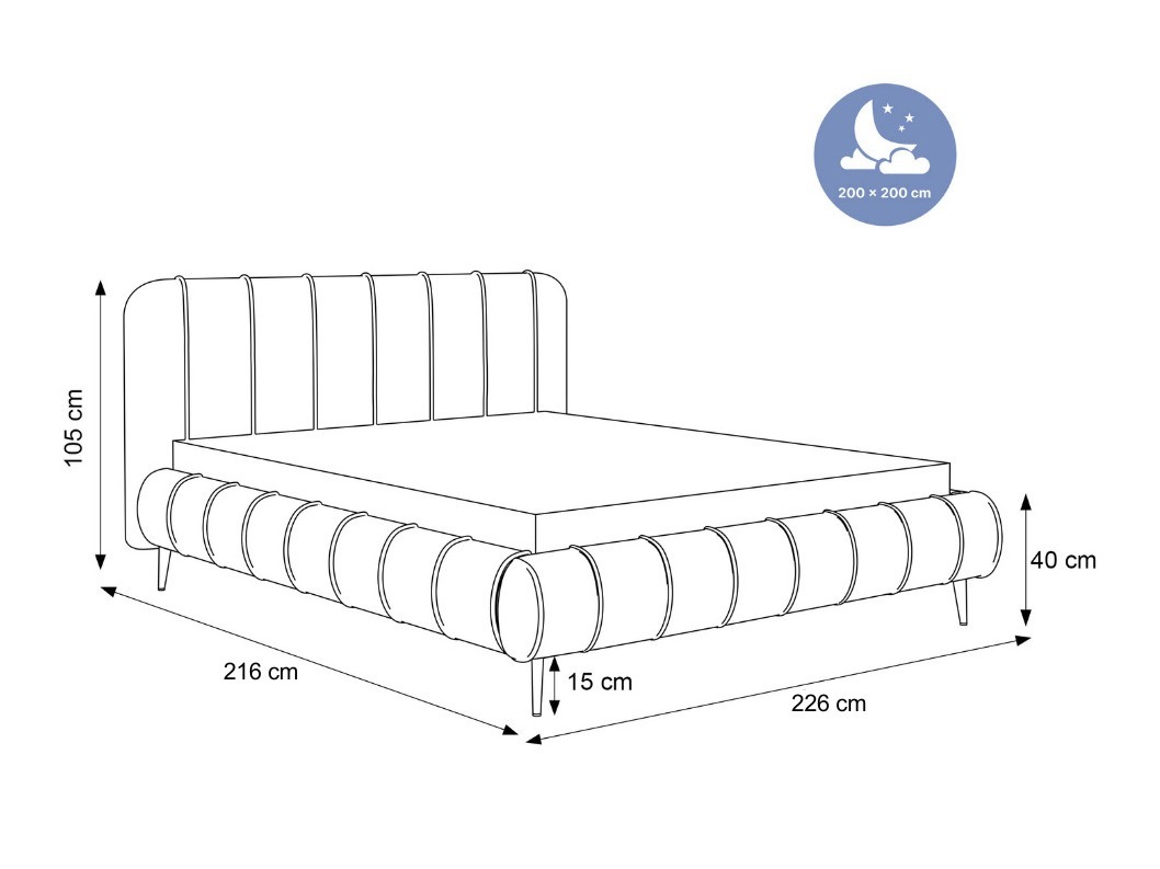 Postelja Hesperia 111 (Dream Velvet 202.38)