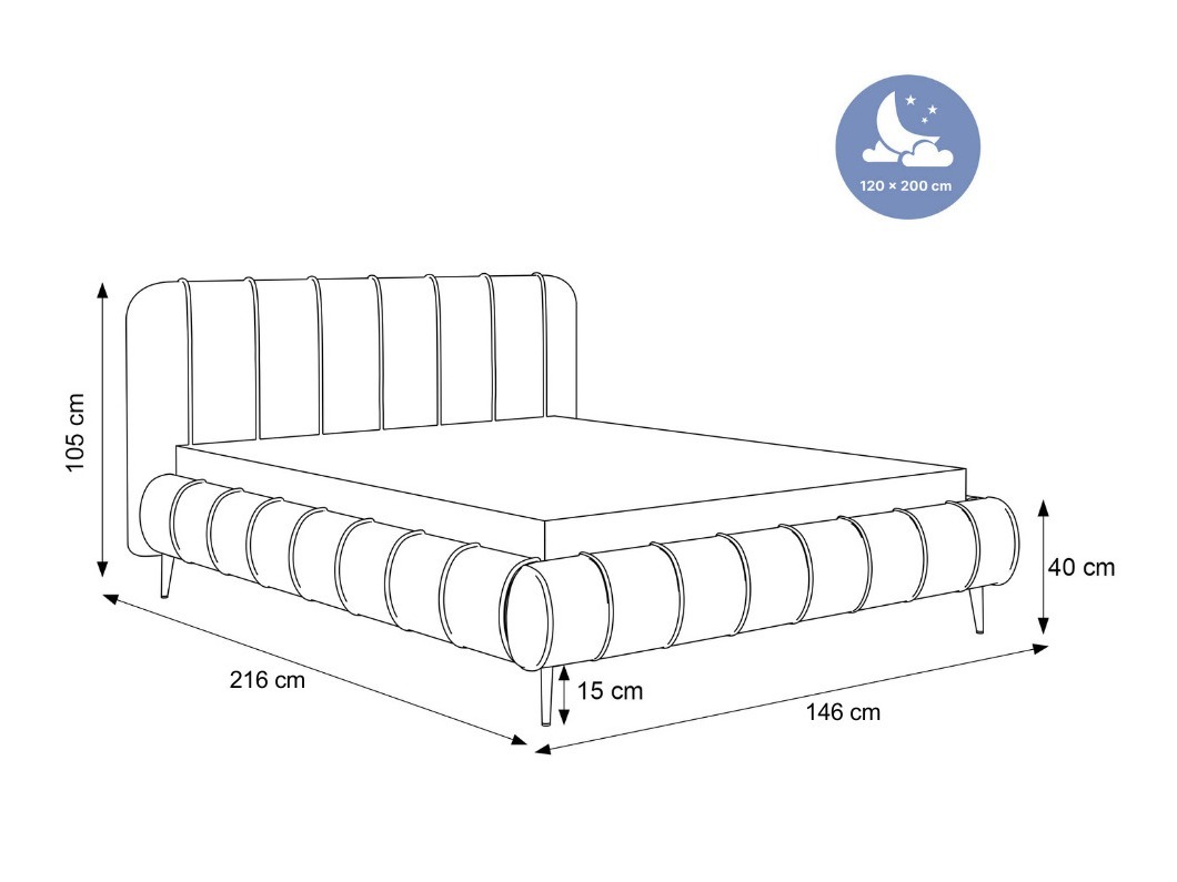 Postelja Hesperia 111 (Dream Velvet 202.43)