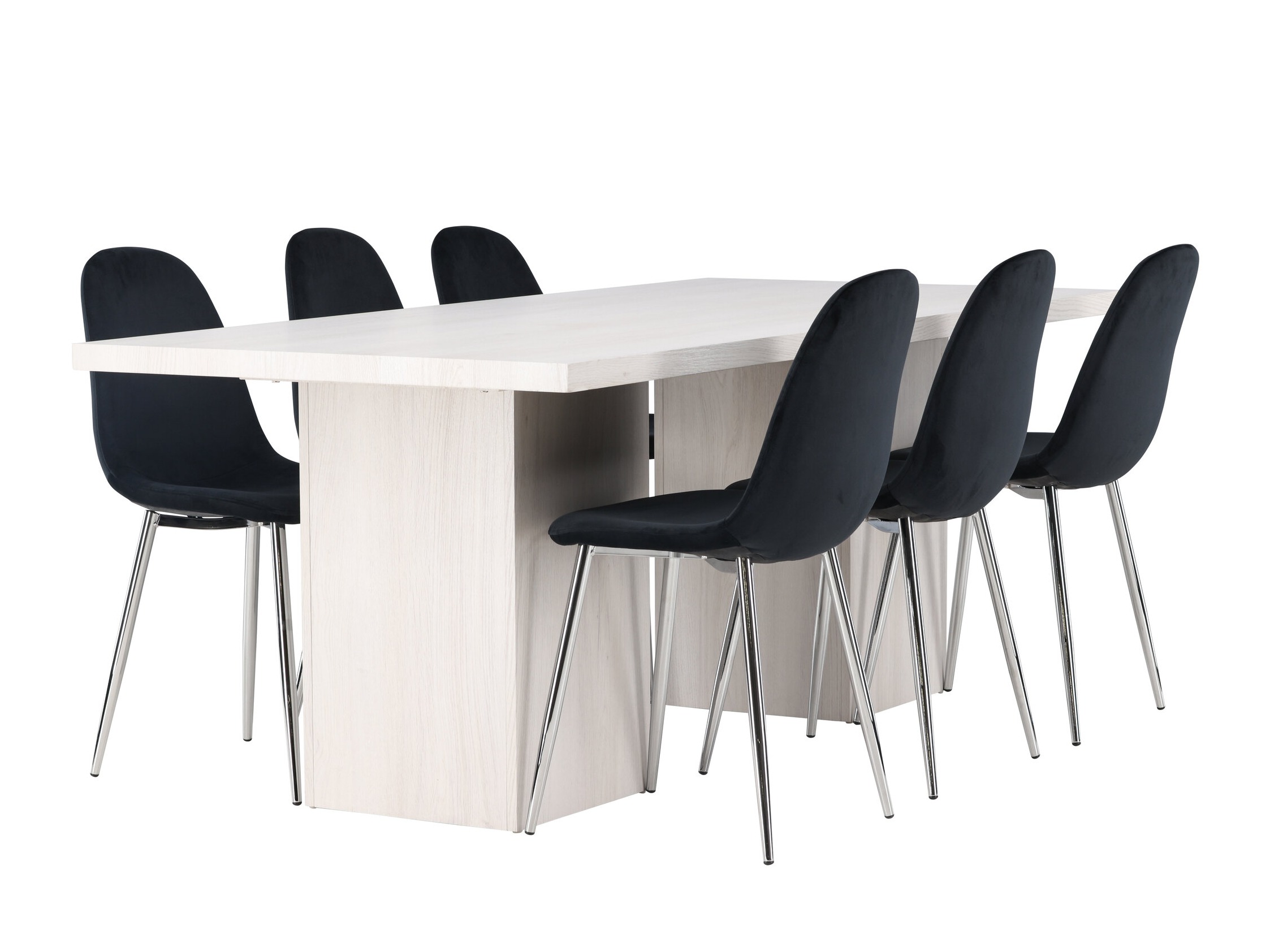 Jedilniški komplet Dallas 4997 (Črna + Srebrna)