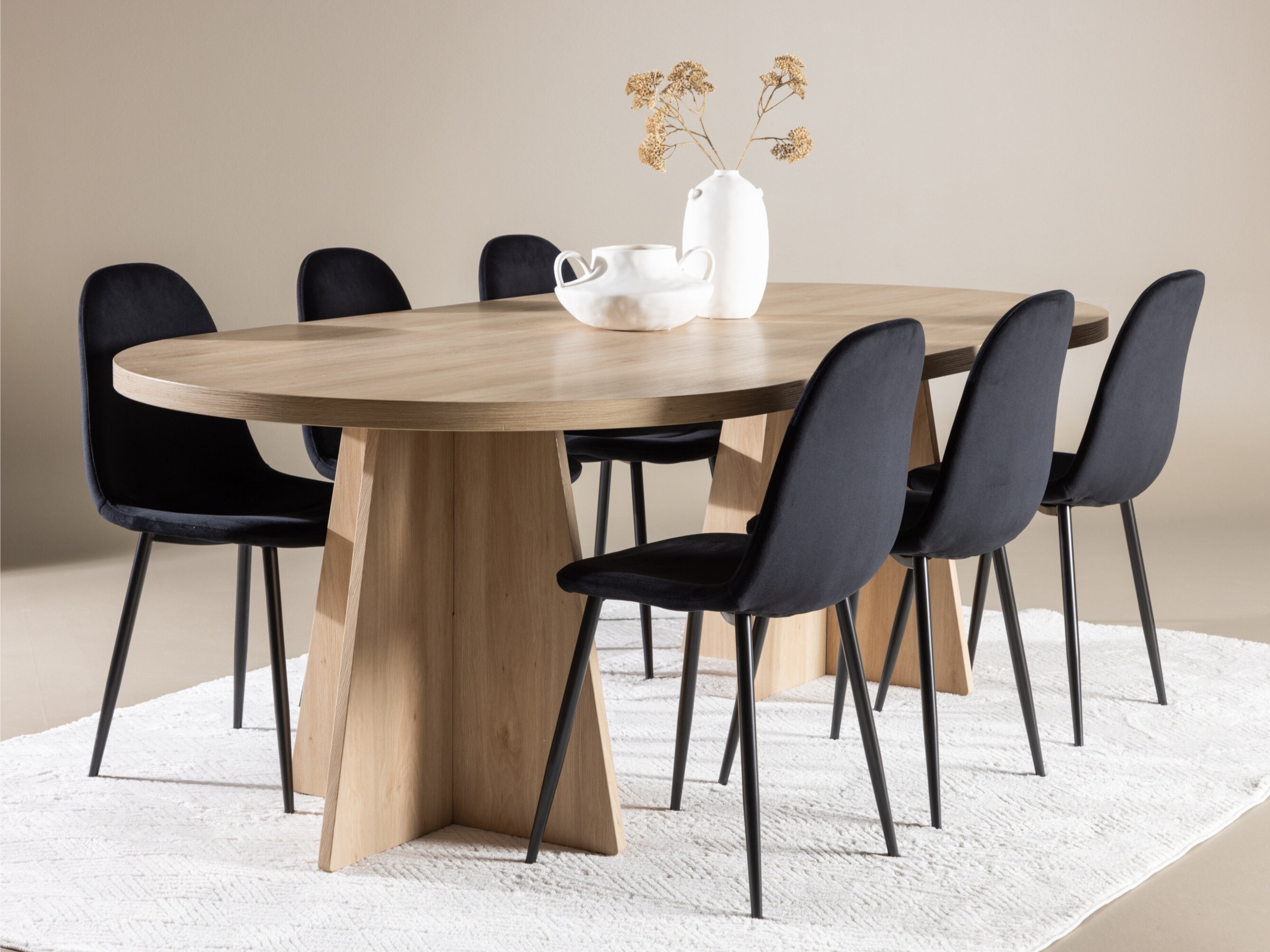 Jedilniški komplet Dallas 4998 (Črna)