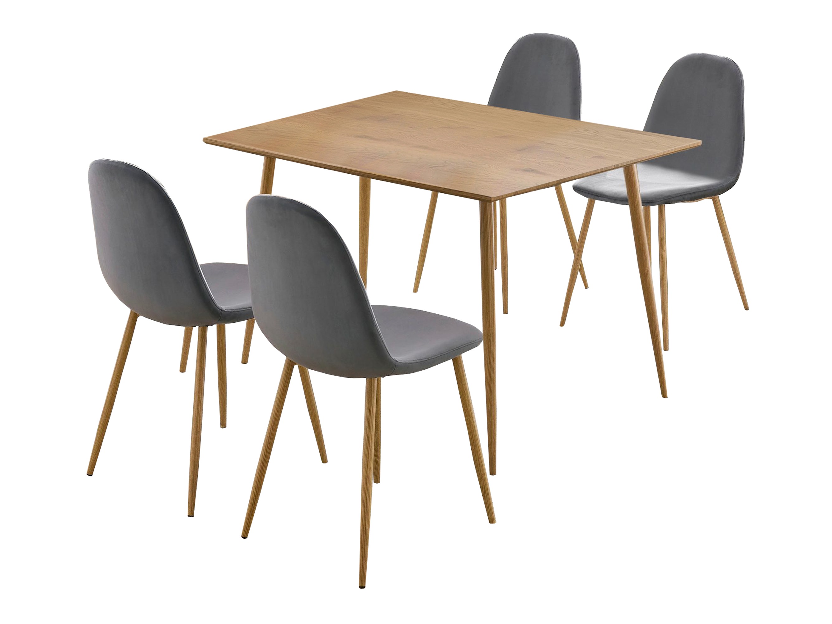 Jedilniški komplet Denton 764 (Antracit + Hrast)