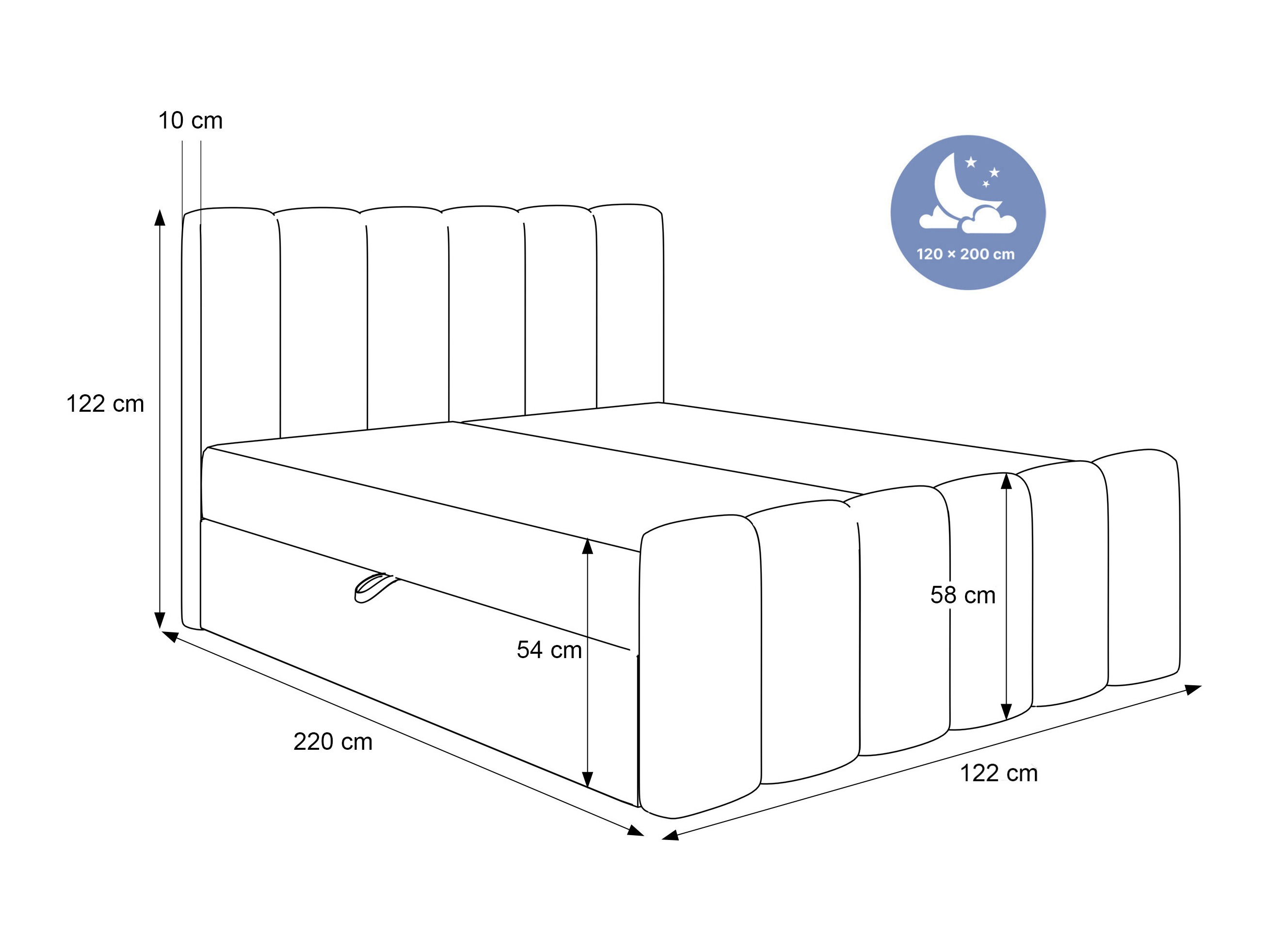 Boxspring postelja Hesperia 118 (Magic Velvet 2240)