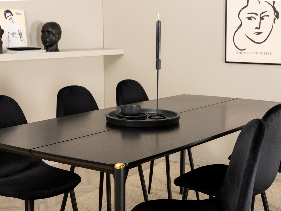 Jedilniški komplet Dallas 5016 (Črna)