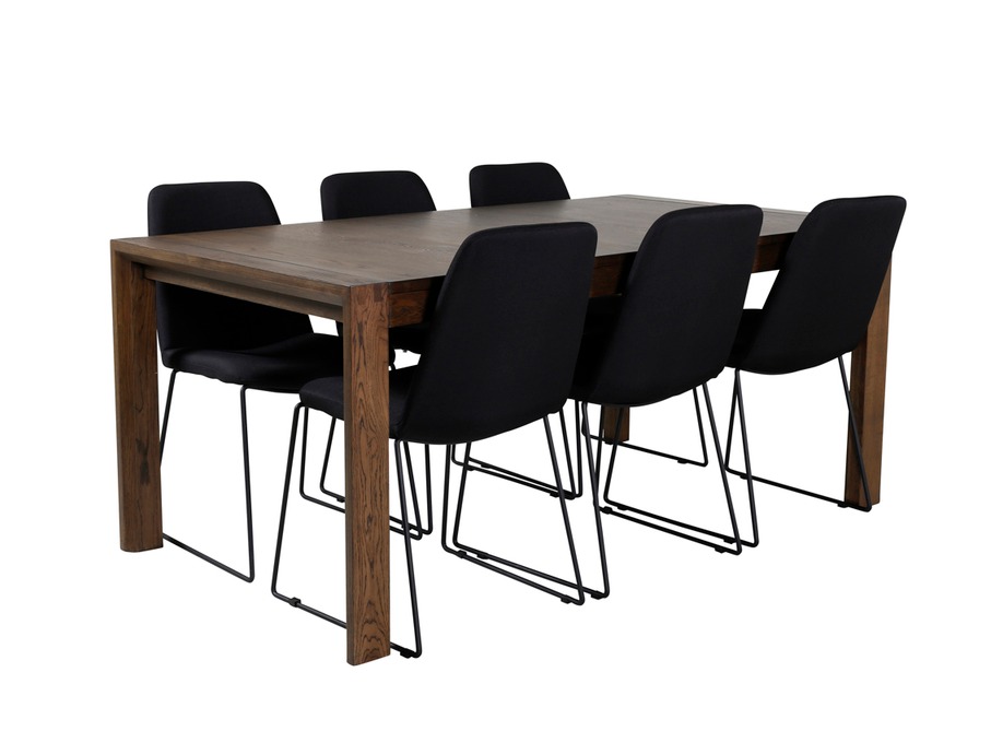 Jedilniški komplet Dallas 5027 (Temen hrast)