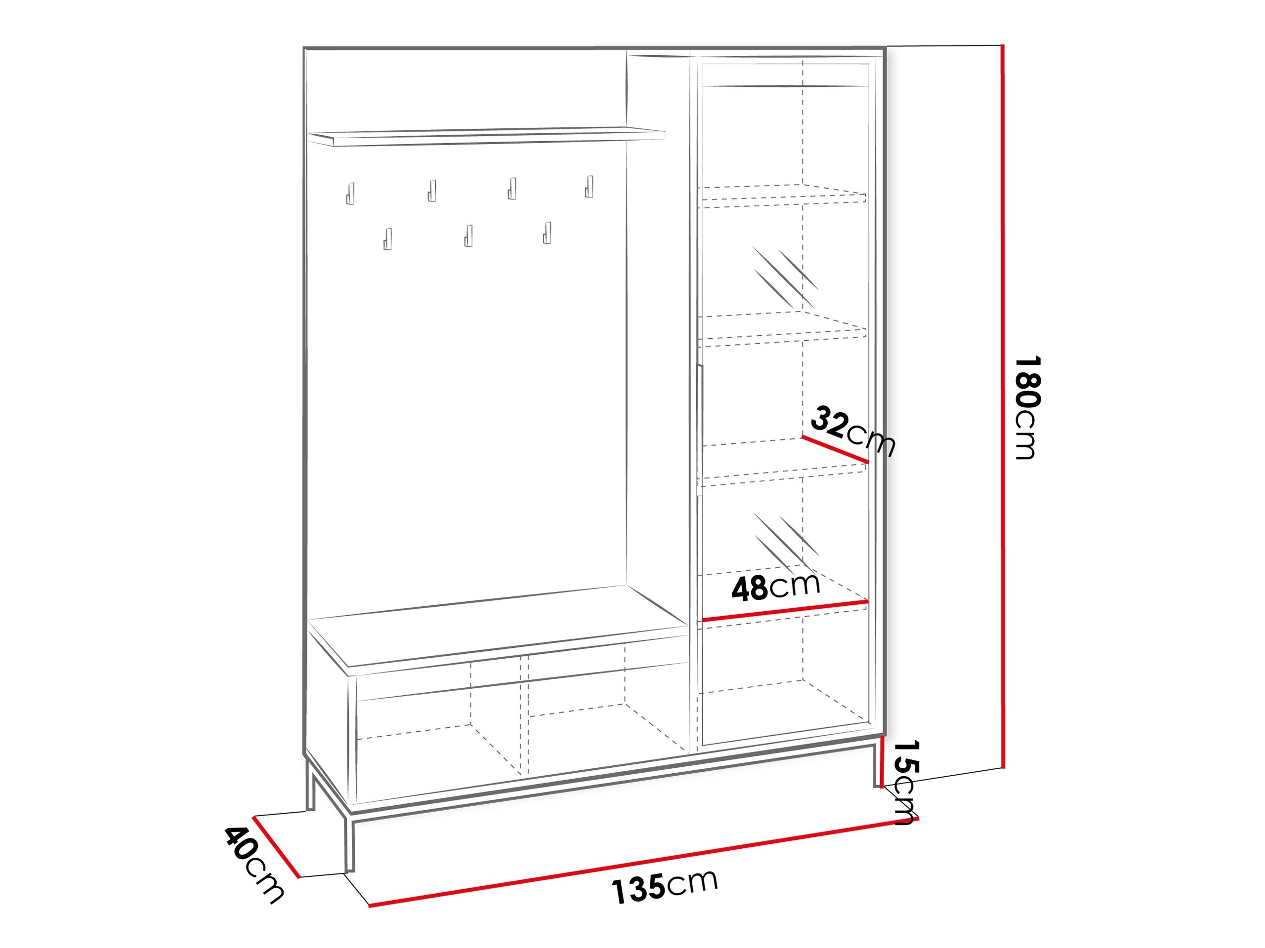Komplet za predsobo Comfivo Delruva 112 (Kašmir)