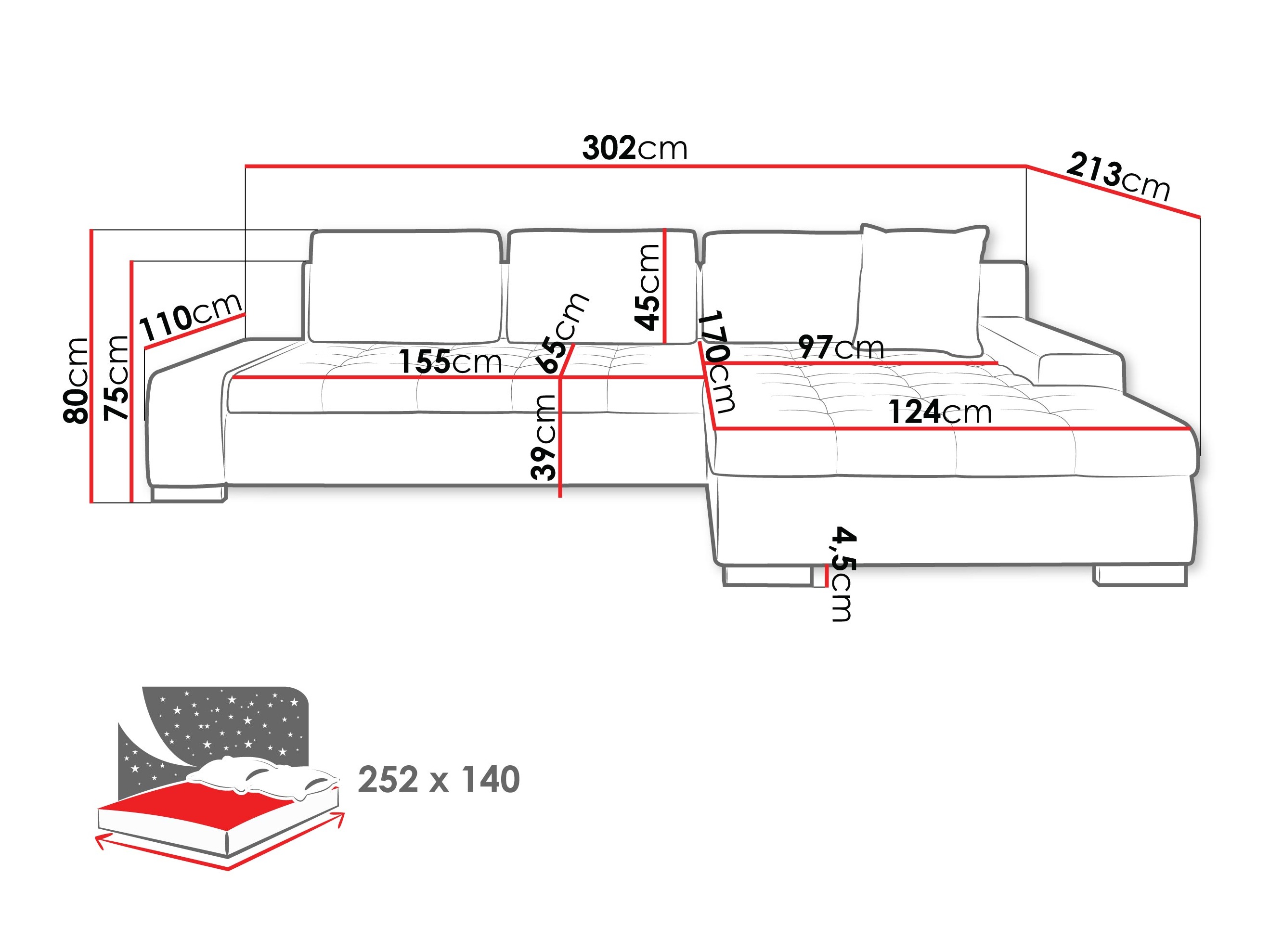 Kotna garnitura Comfivo Nitor II (Nazar 225.02)