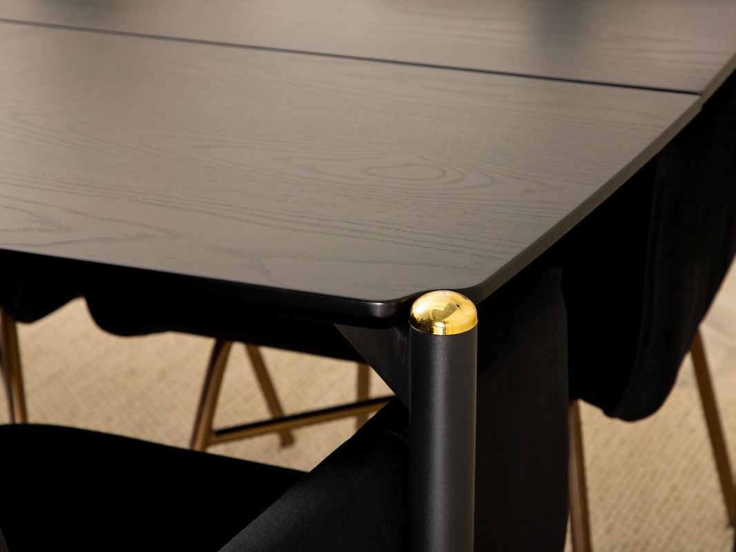 Jedilniški komplet Dallas 5034 (Črna + Baker)