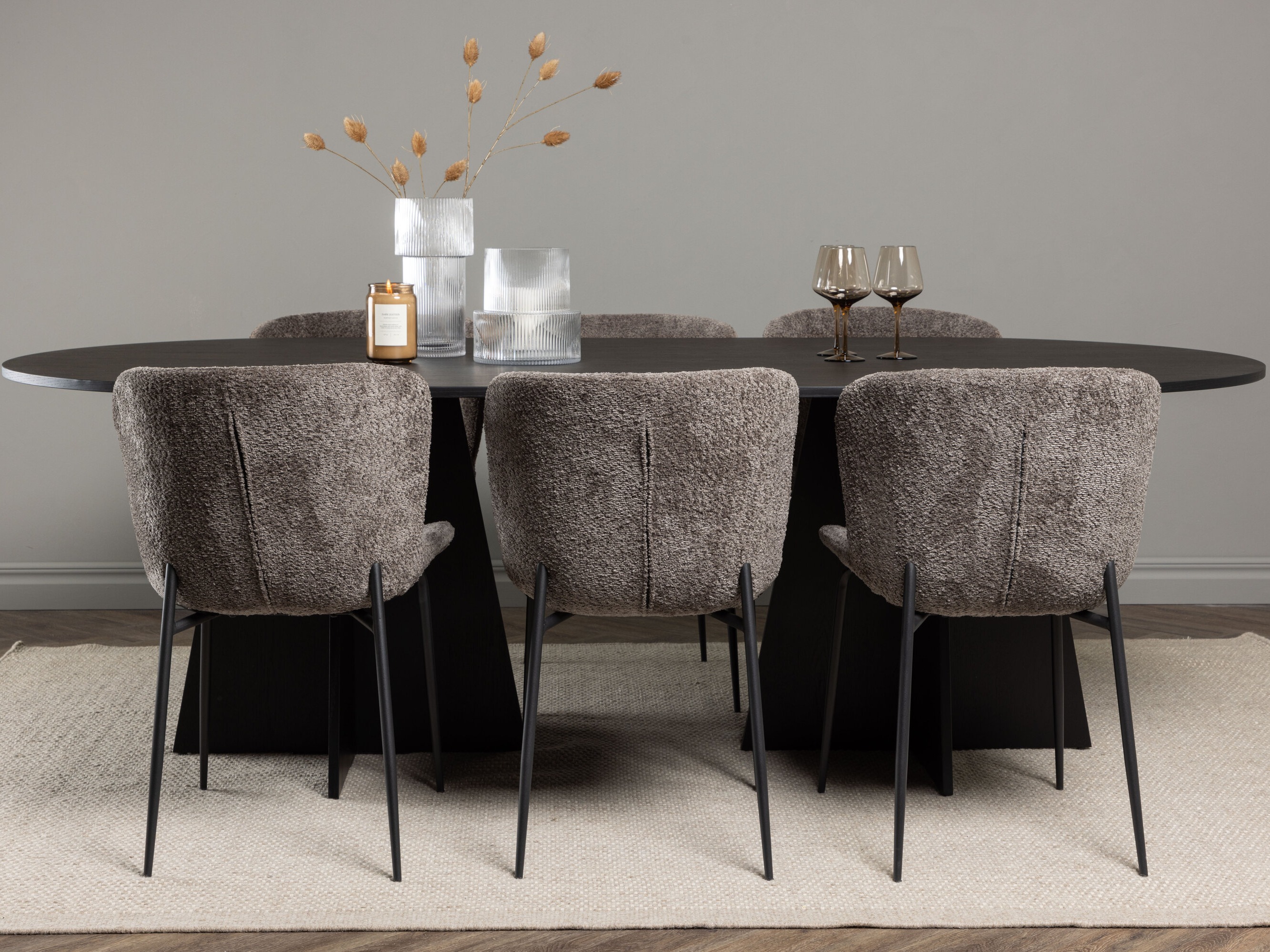 Jedilniški komplet Dallas 5052 (Rjava)