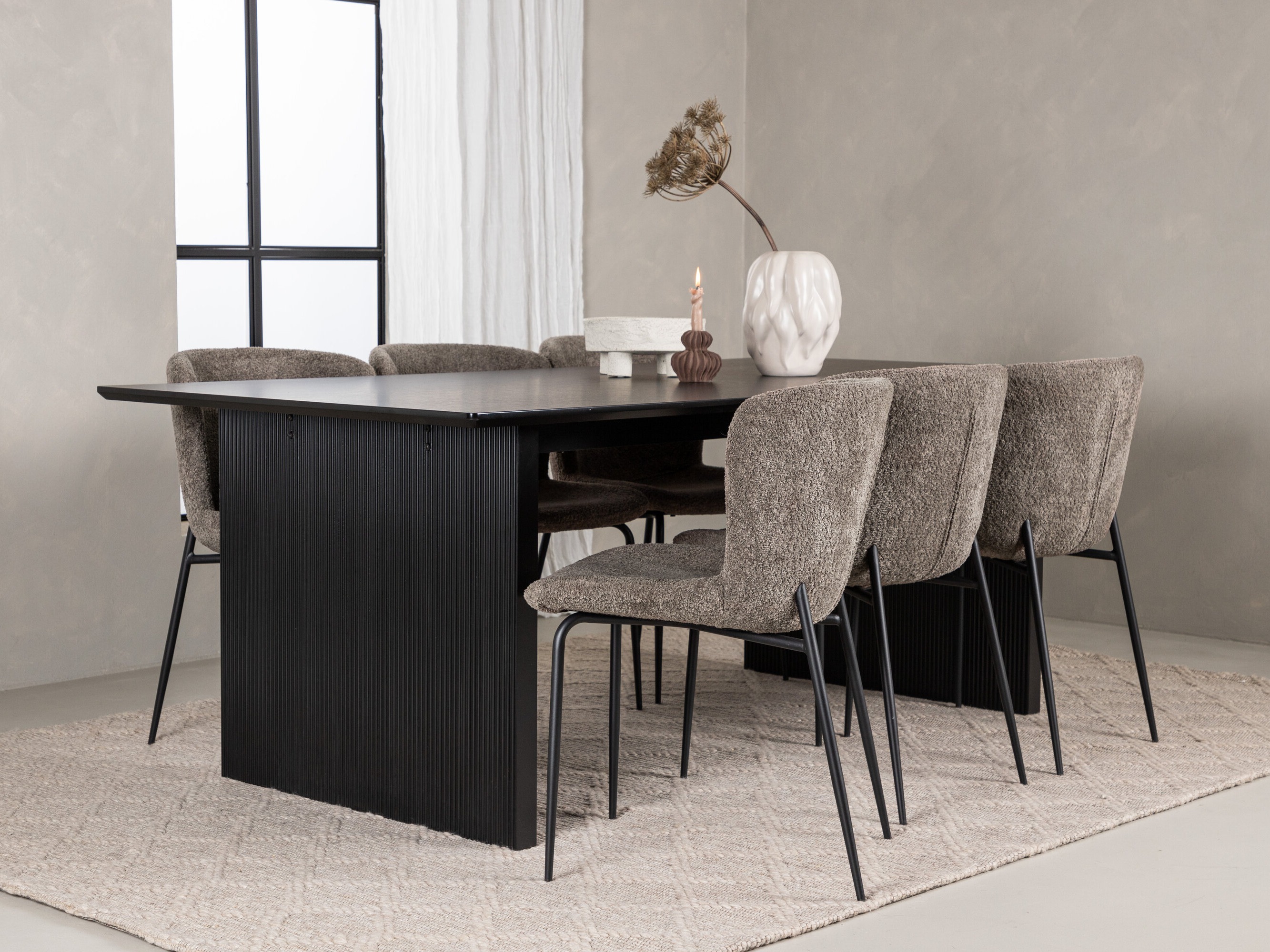 Jedilniški komplet Dallas 5066 (Rjava)