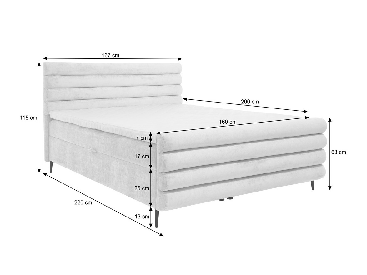 Boxspring postelja Margate 134 (Clara 215.19)