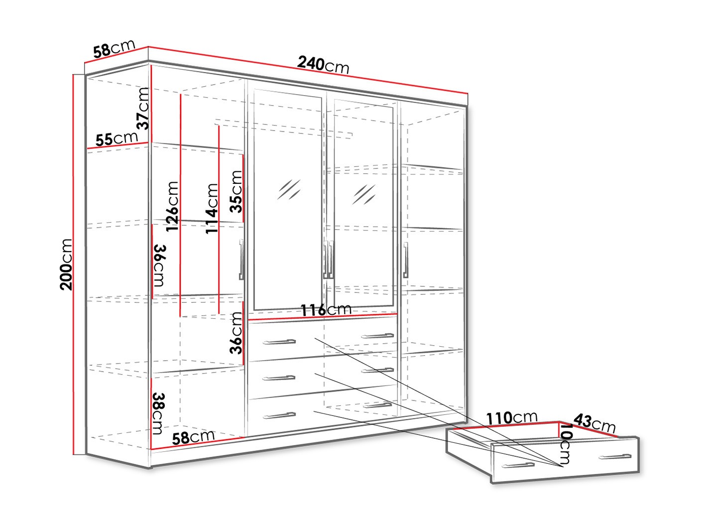 Garderobna omara Dortivu 151 (Ne)