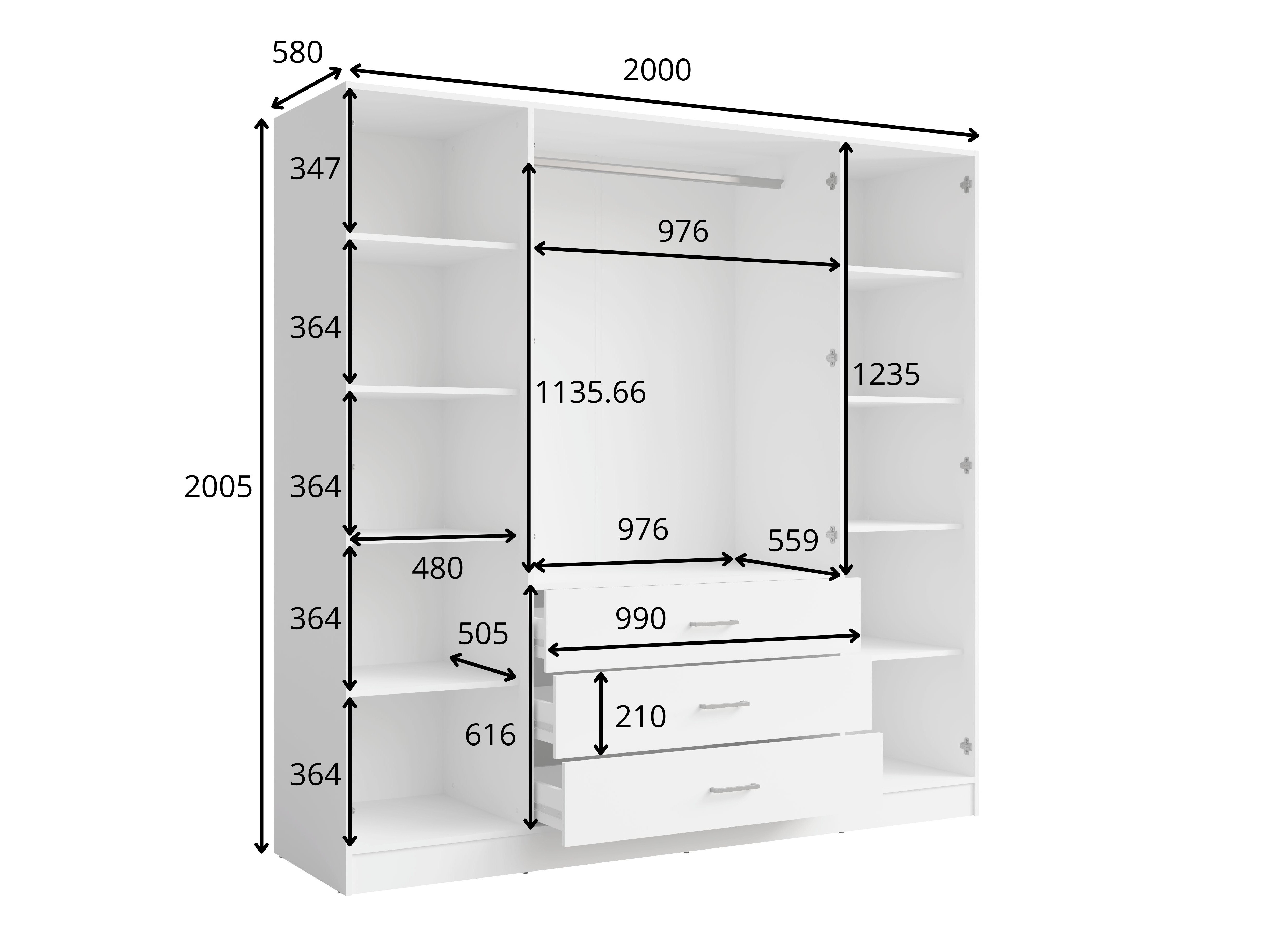 Garderobna omara Baytown 188 (Bež)
