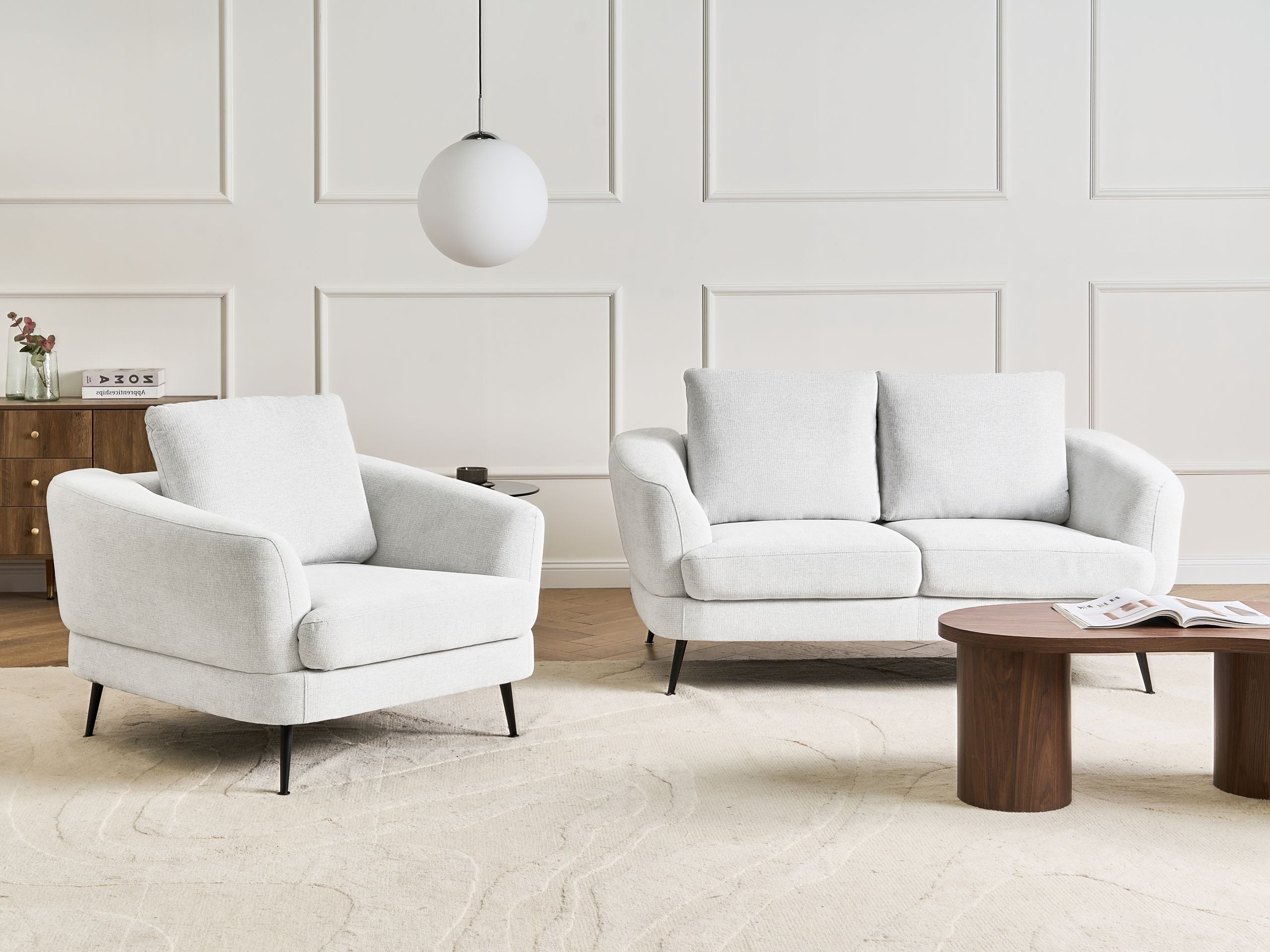 Komplet oblazinjenega pohištva Berwyn 2902 (Bela)