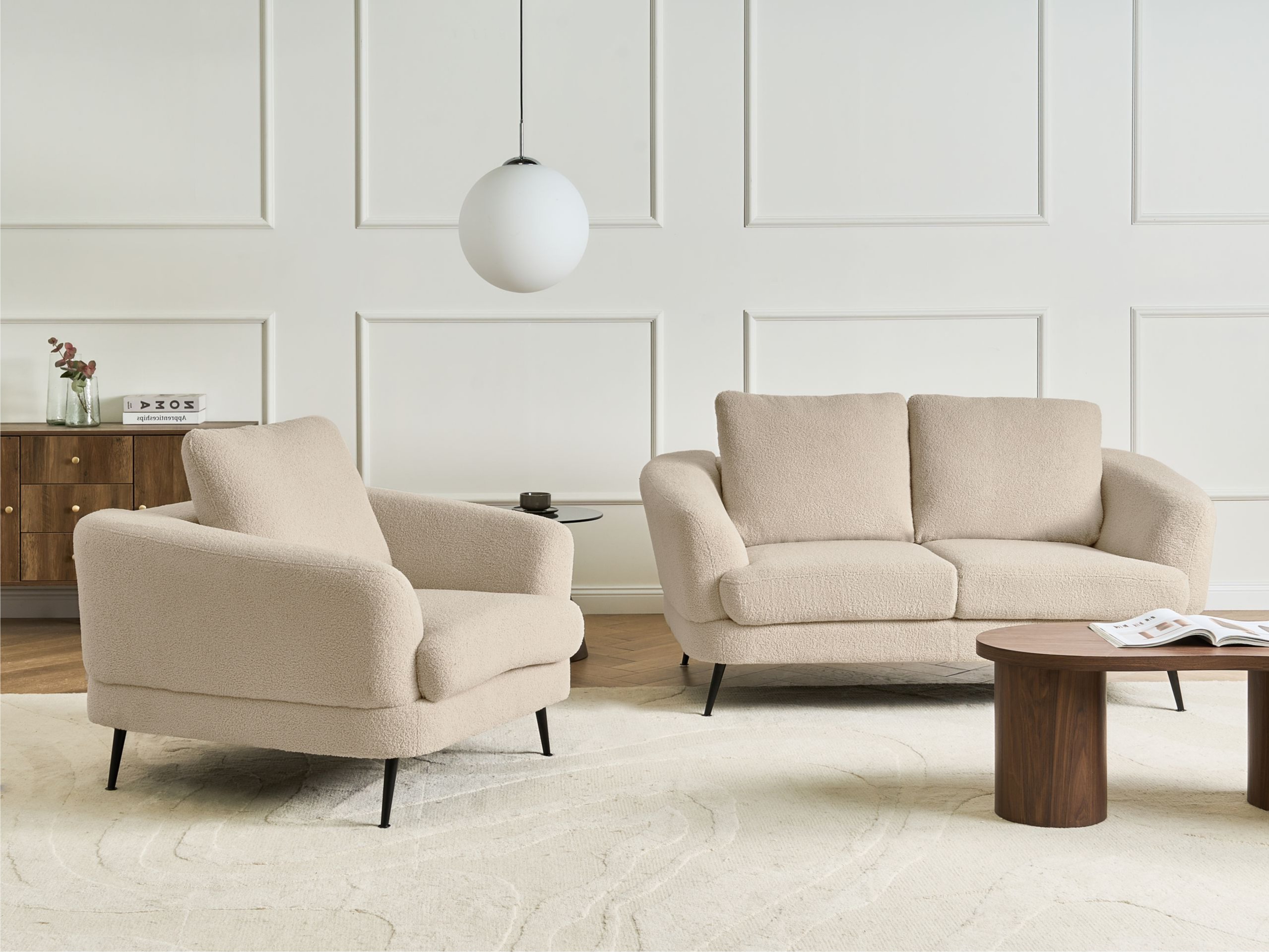 Komplet oblazinjenega pohištva Berwyn 2902 (Svetlo bež)