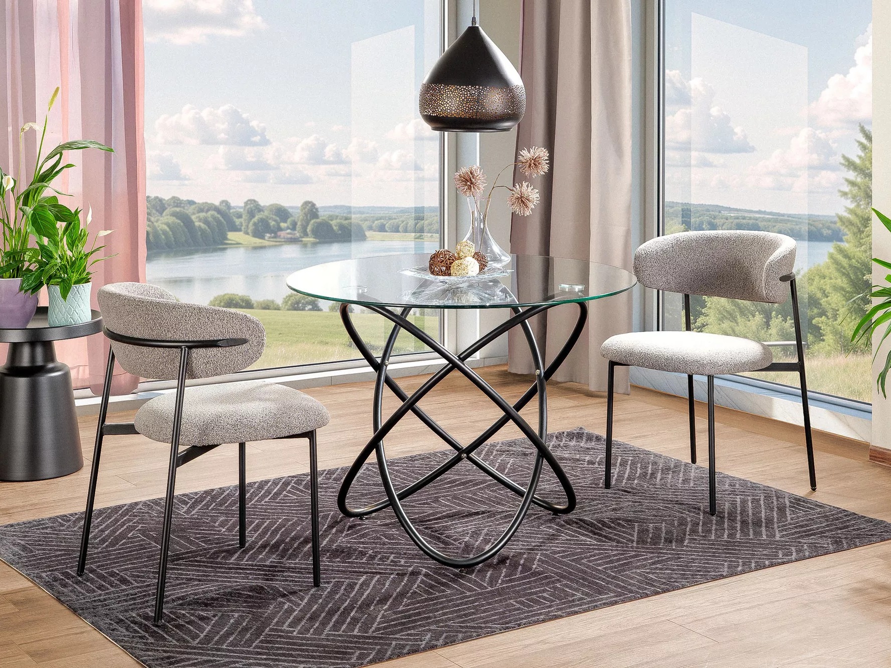 Miza Detroit 933 (Črna)