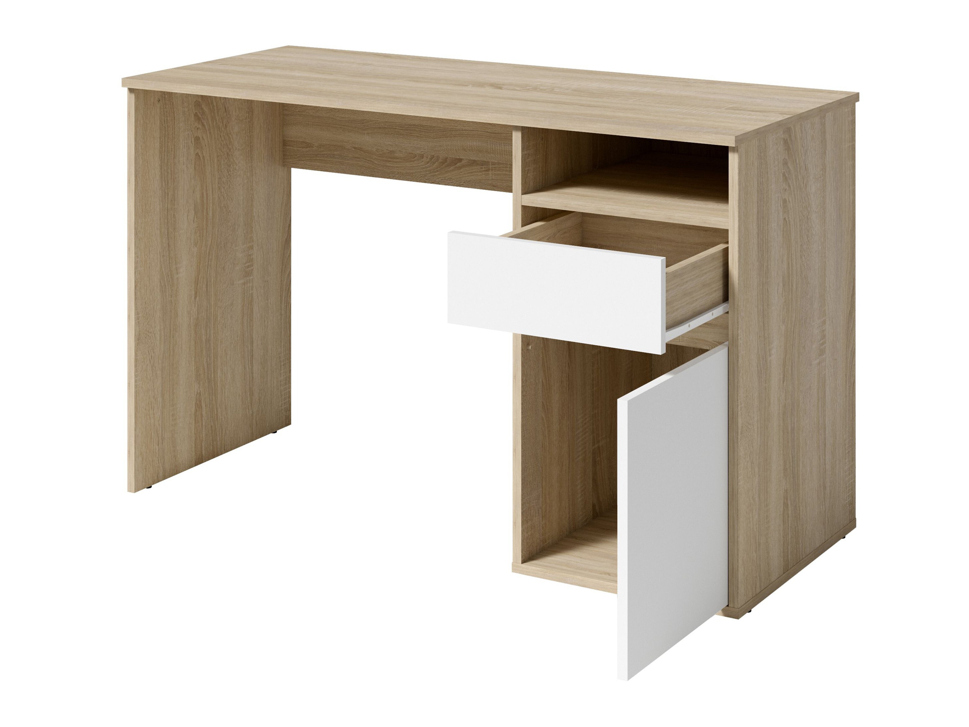 Pisalna miza Baytown 190 (Bela + Sonoma hrast)