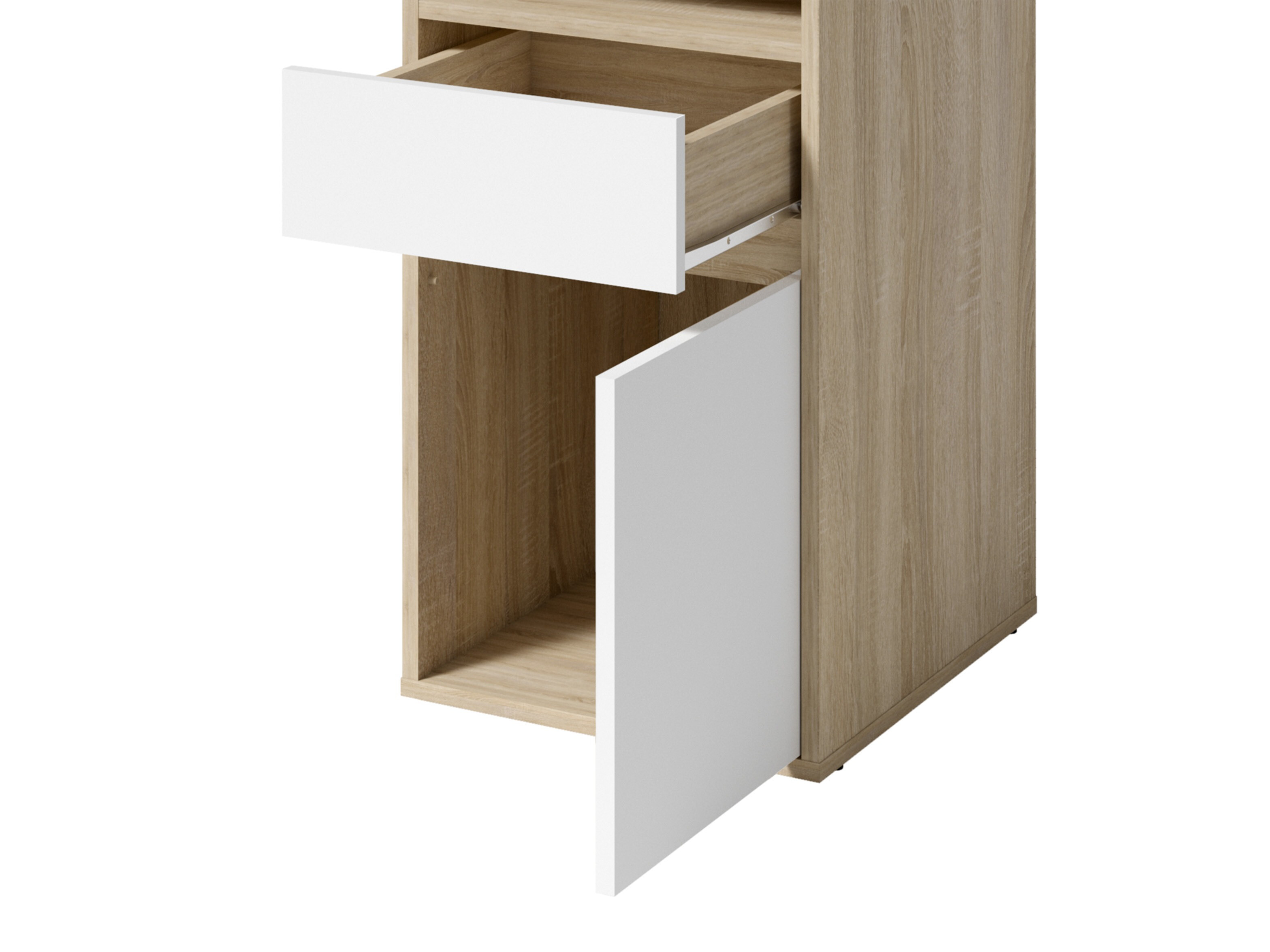 Pisalna miza Baytown 190 (Bela + Sonoma hrast)