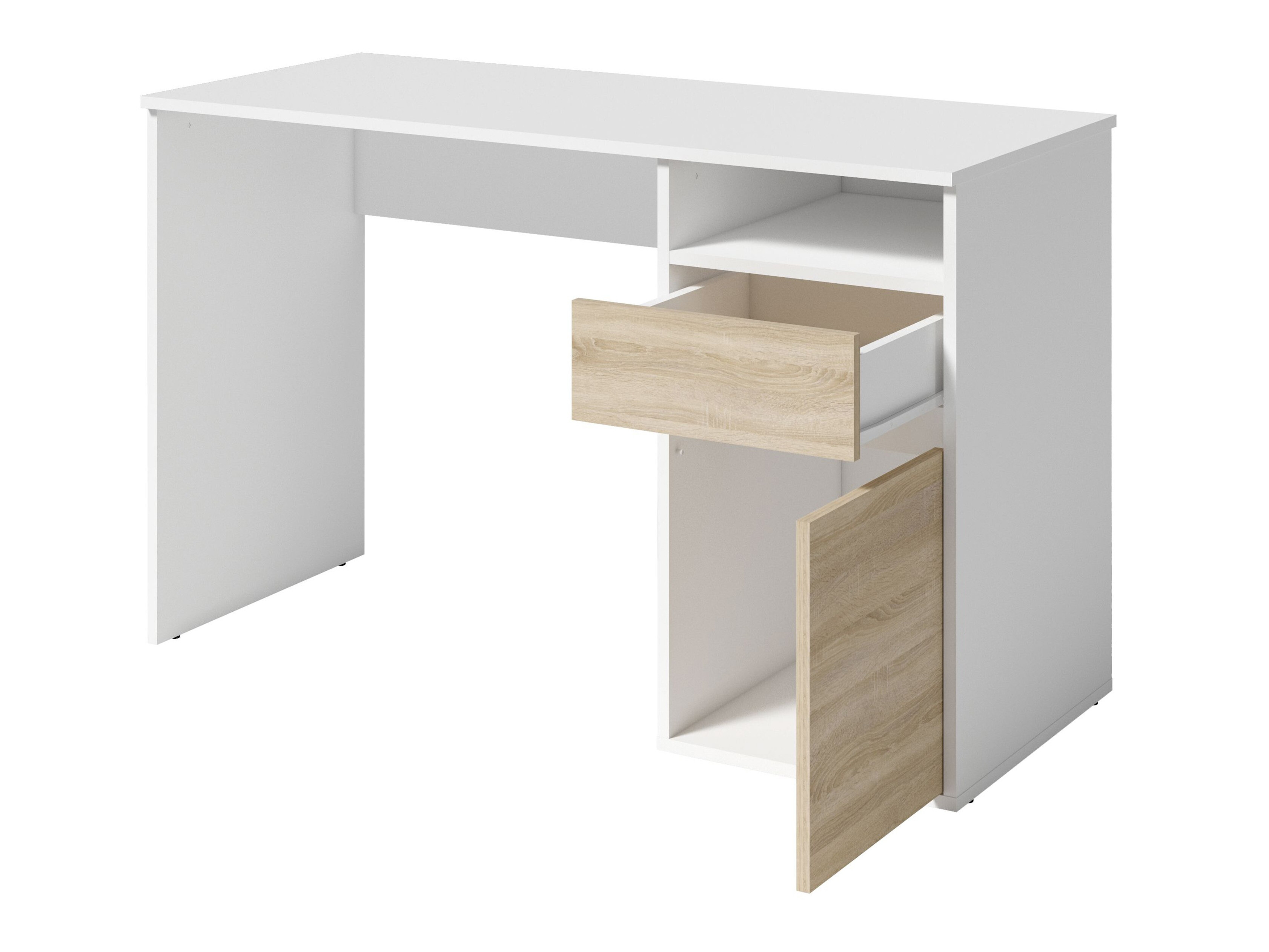 Pisalna miza Baytown 190 (Bela + Sonoma hrast)