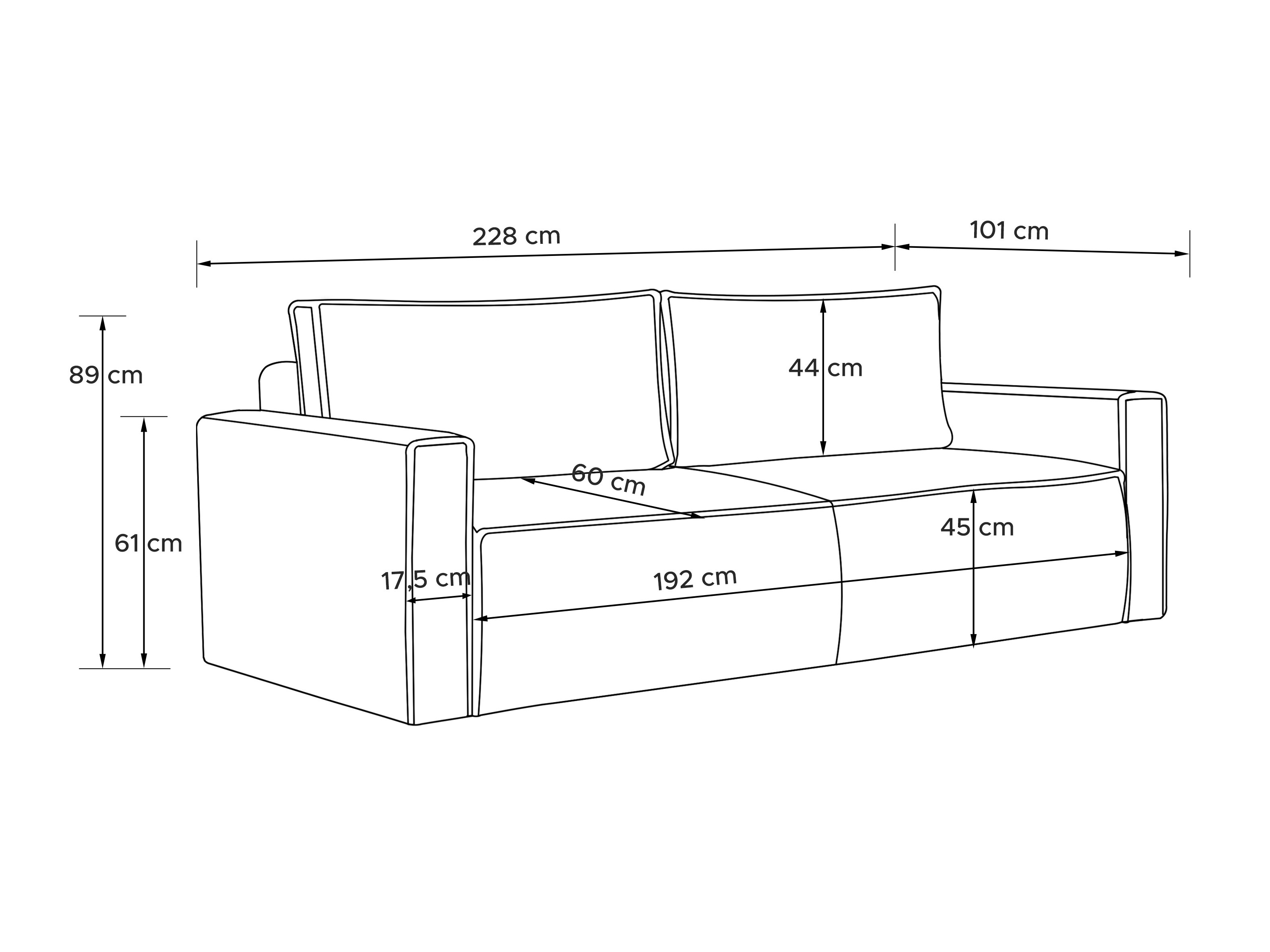 Raztegljiv kavč Domferi 101 (Poso 135)