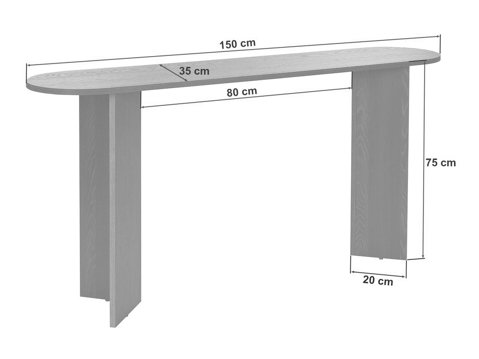 Konzolna miza Novato 133 (Svetel travertin)