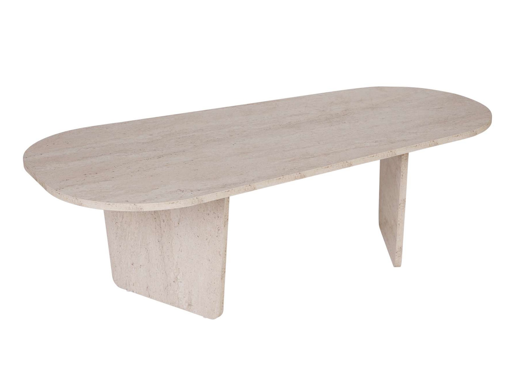 Klubska mizica Novato 135 (Svetel travertin)