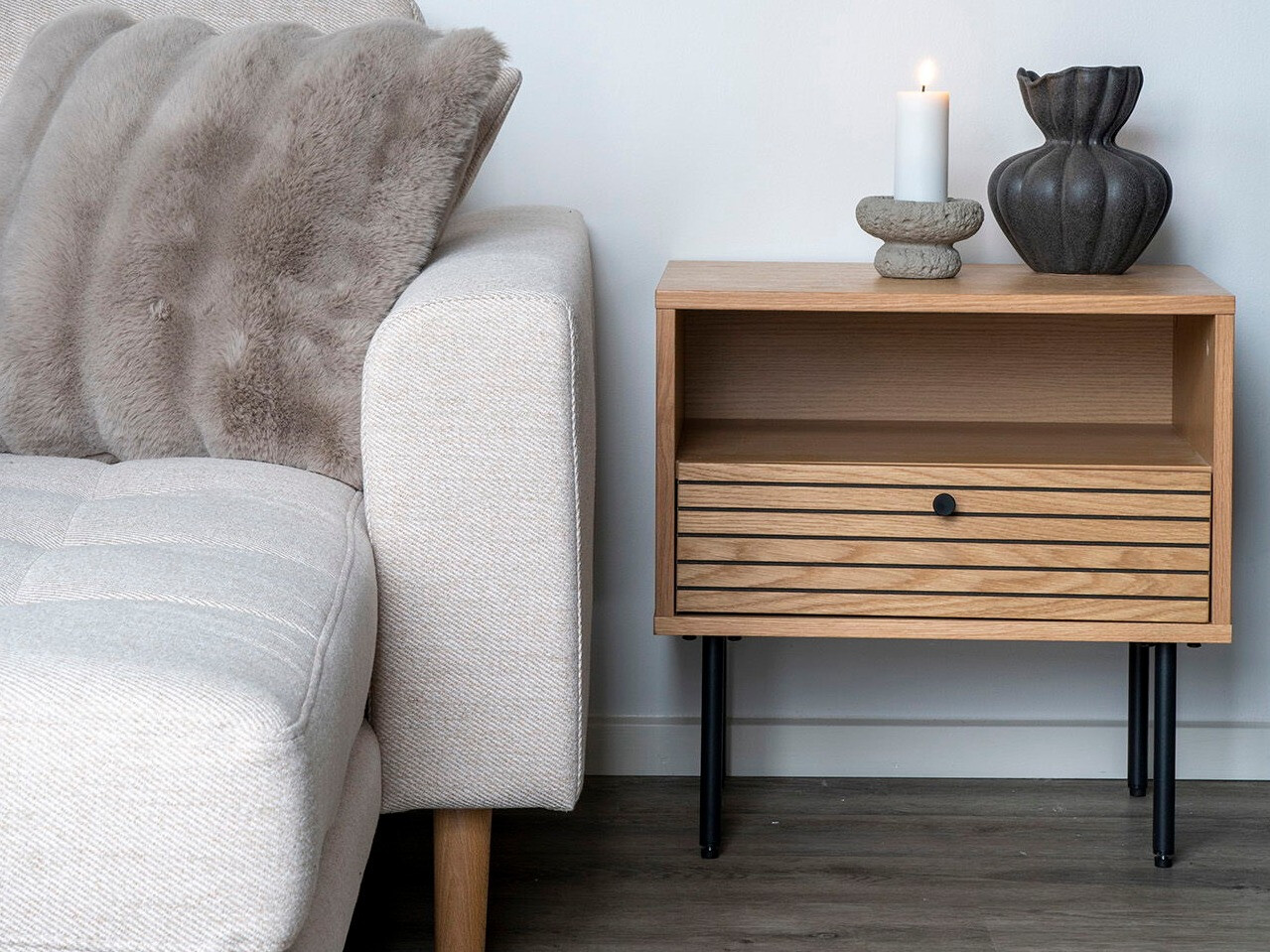 Nočna omarica Elbelme 100 (Hrast)