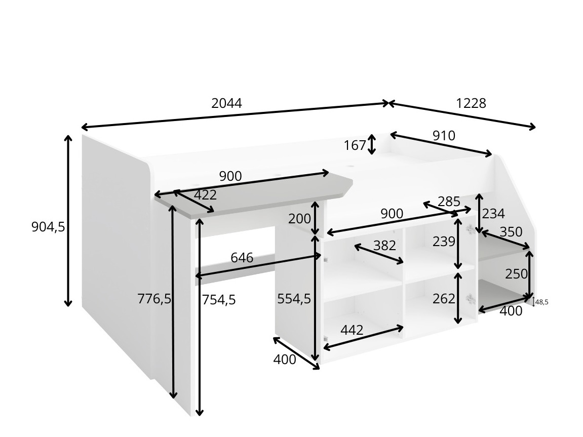 Visoka postelja Baytown 201