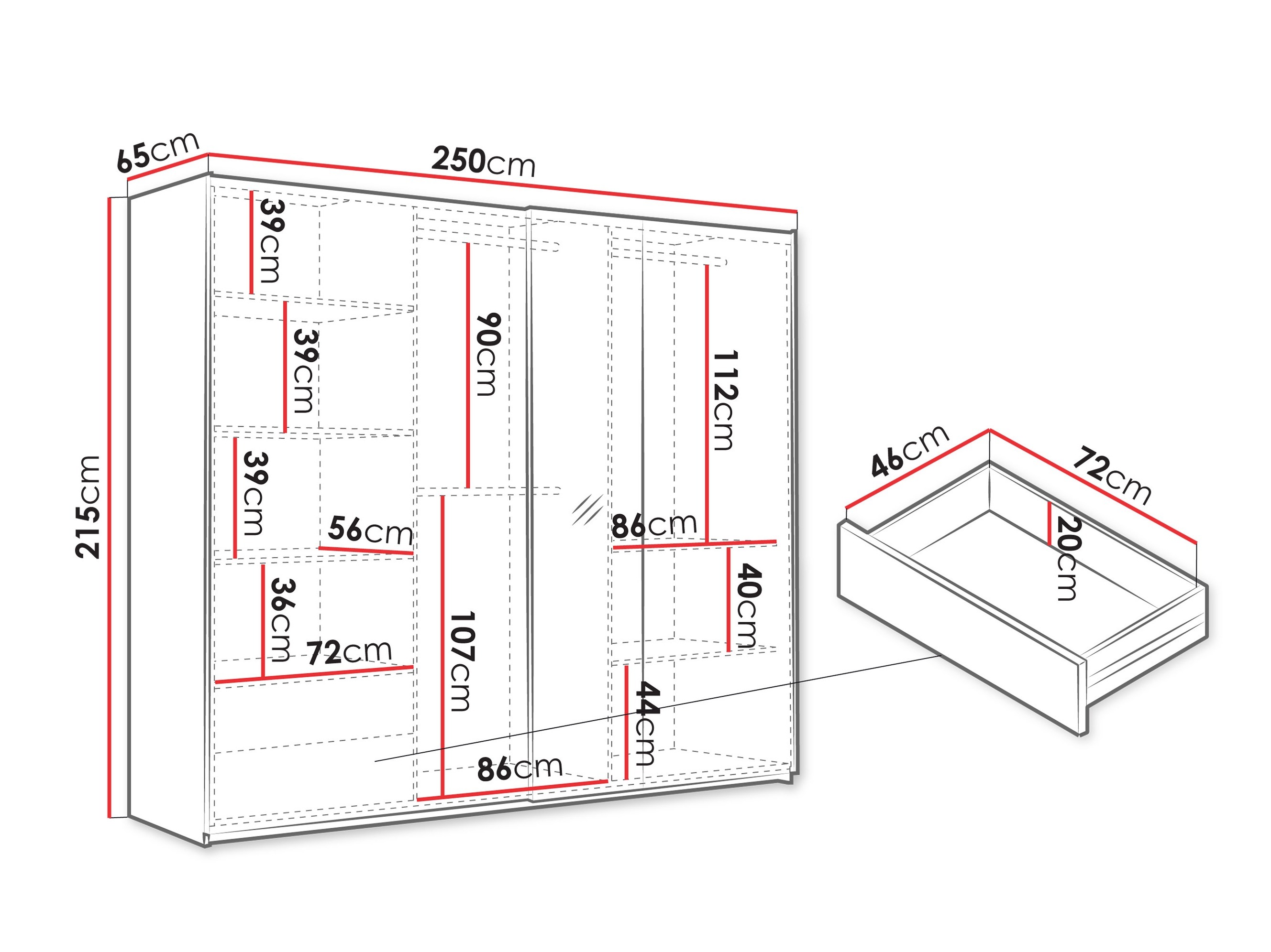Garderobna omara Honolulu 268