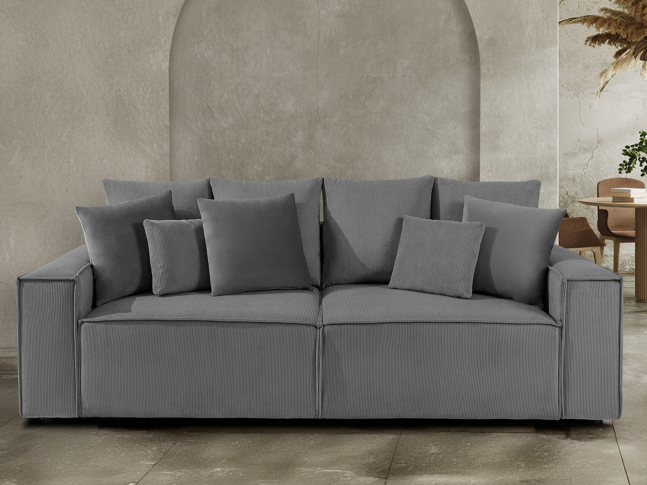 Raztegljiv kavč Temecula 104 (Siva)