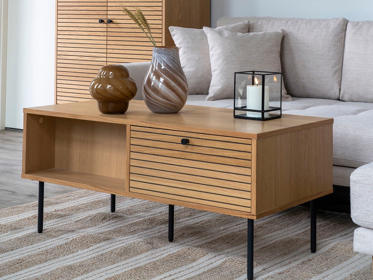 Klubska mizica Elbelme 107 (Hrast)