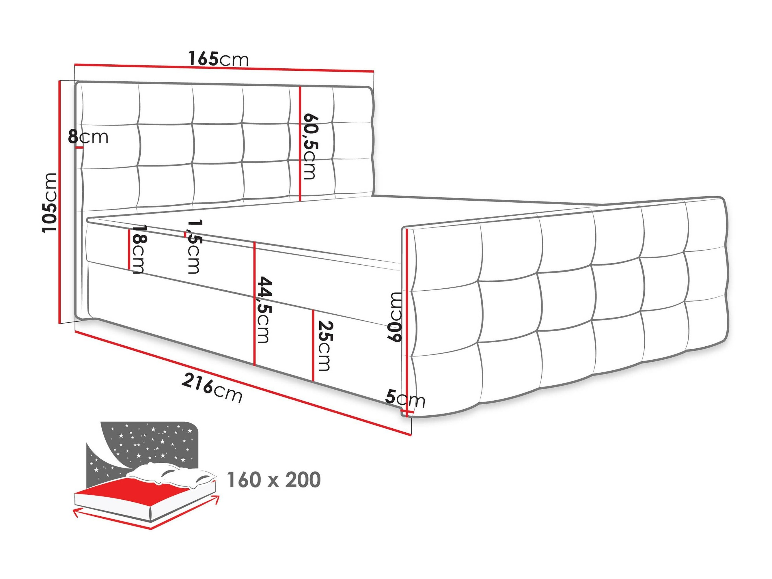 Boxspring postelja Memphis 113 (Rico 19)