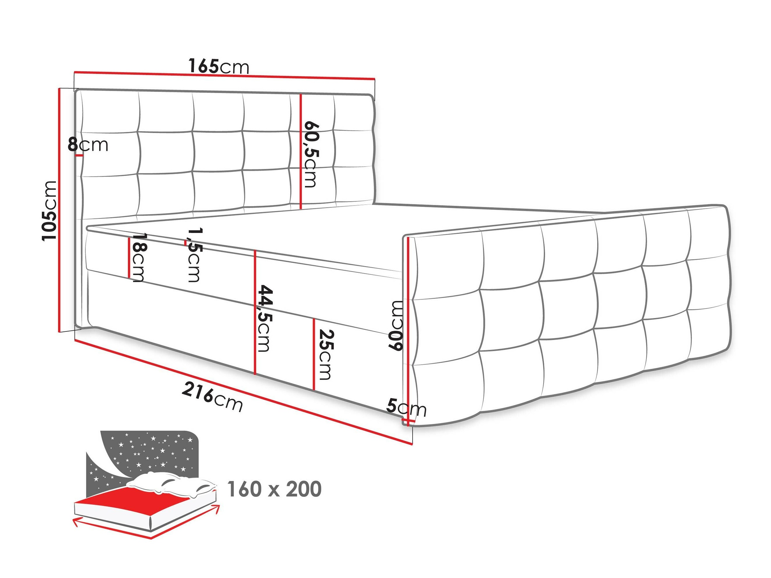 Boxspring postelja Memphis 113 (Rico 20)
