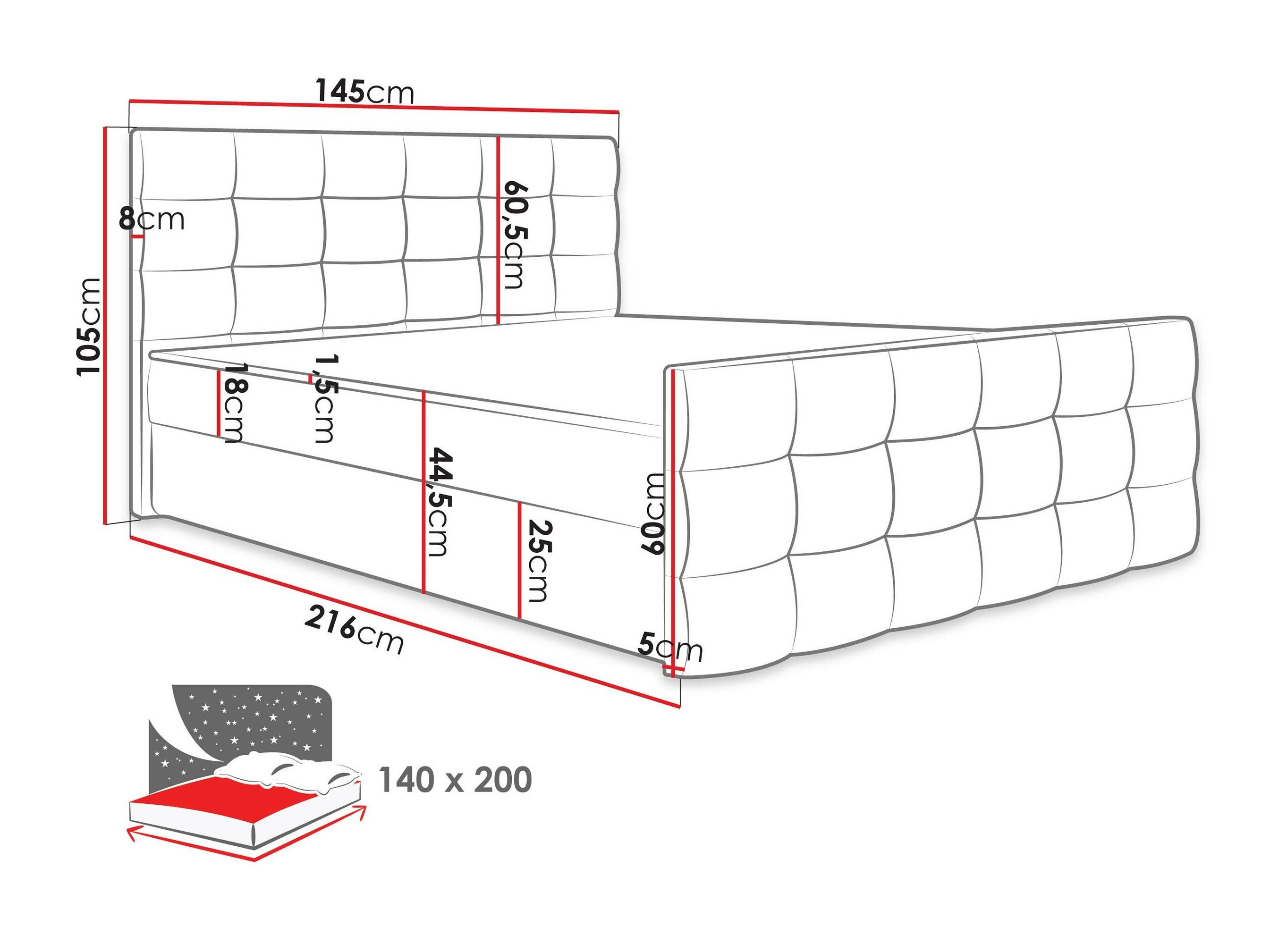 Boxspring postelja Memphis 113 (Rico 23)