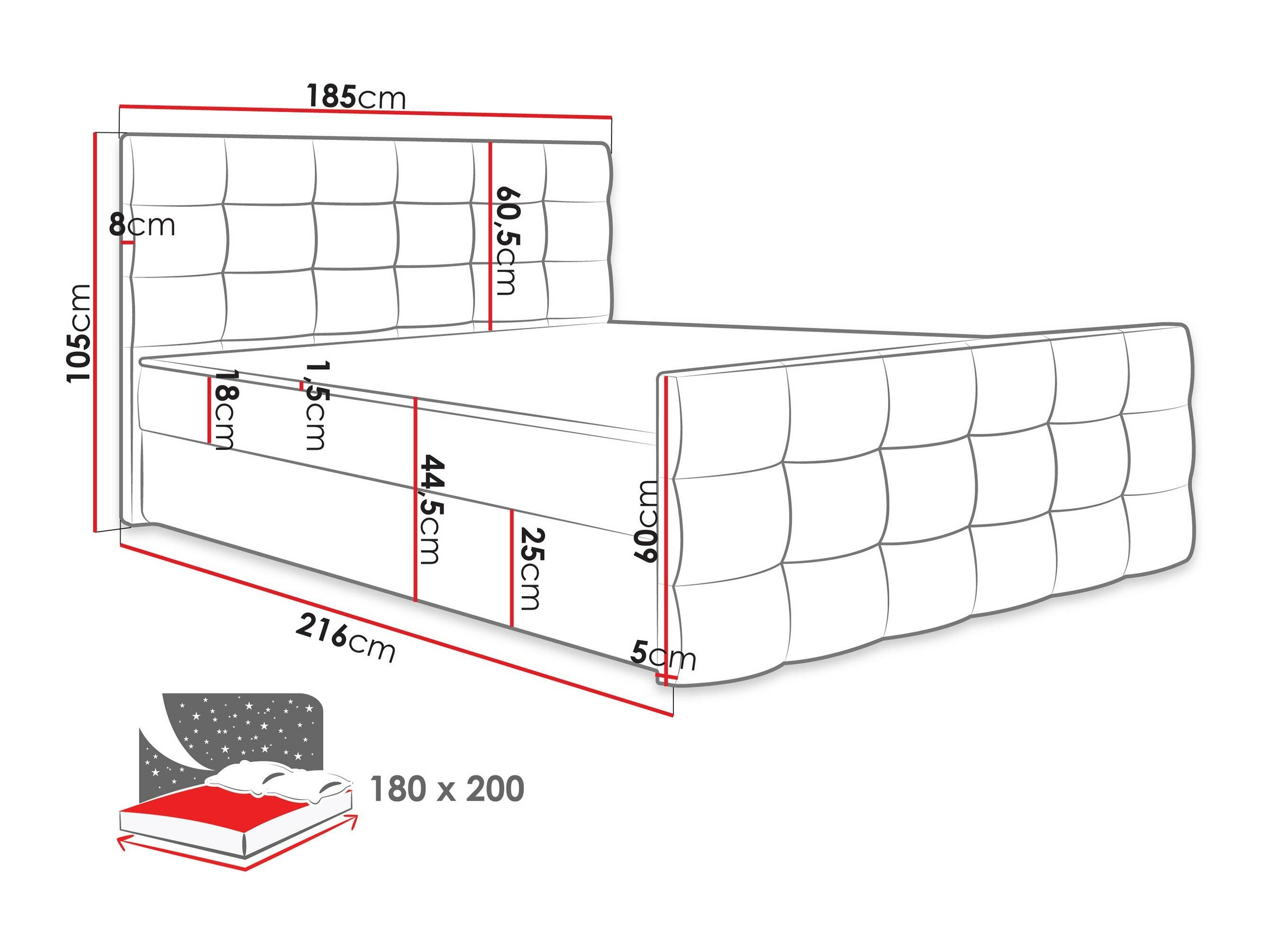 Boxspring postelja Memphis 113 (Soft 017)