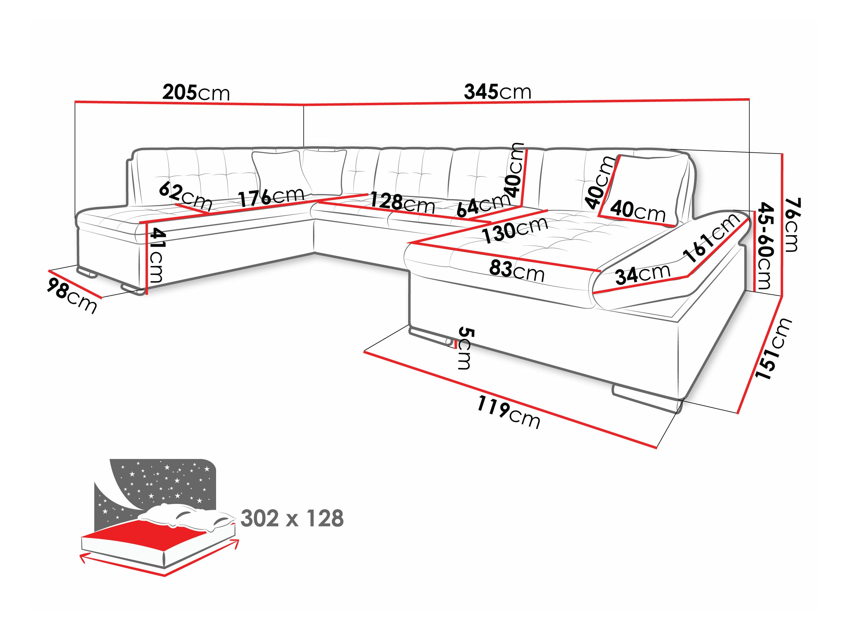Kotna garnitura Comfivo 173 (Venus Velvet 2918 + Magic Velet 2258)