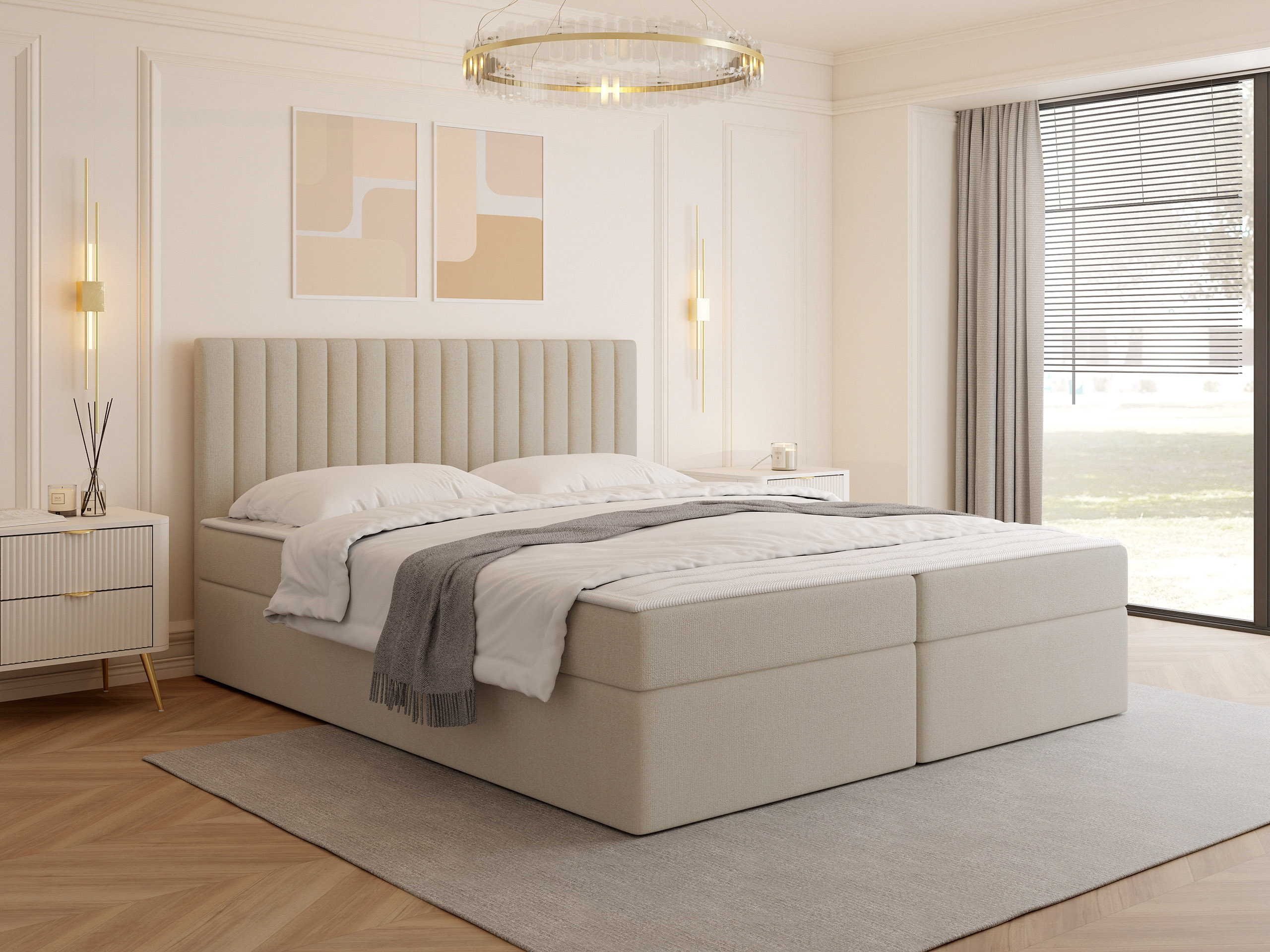 Boxspring postelja Comfivo Apis I (Manila 02)