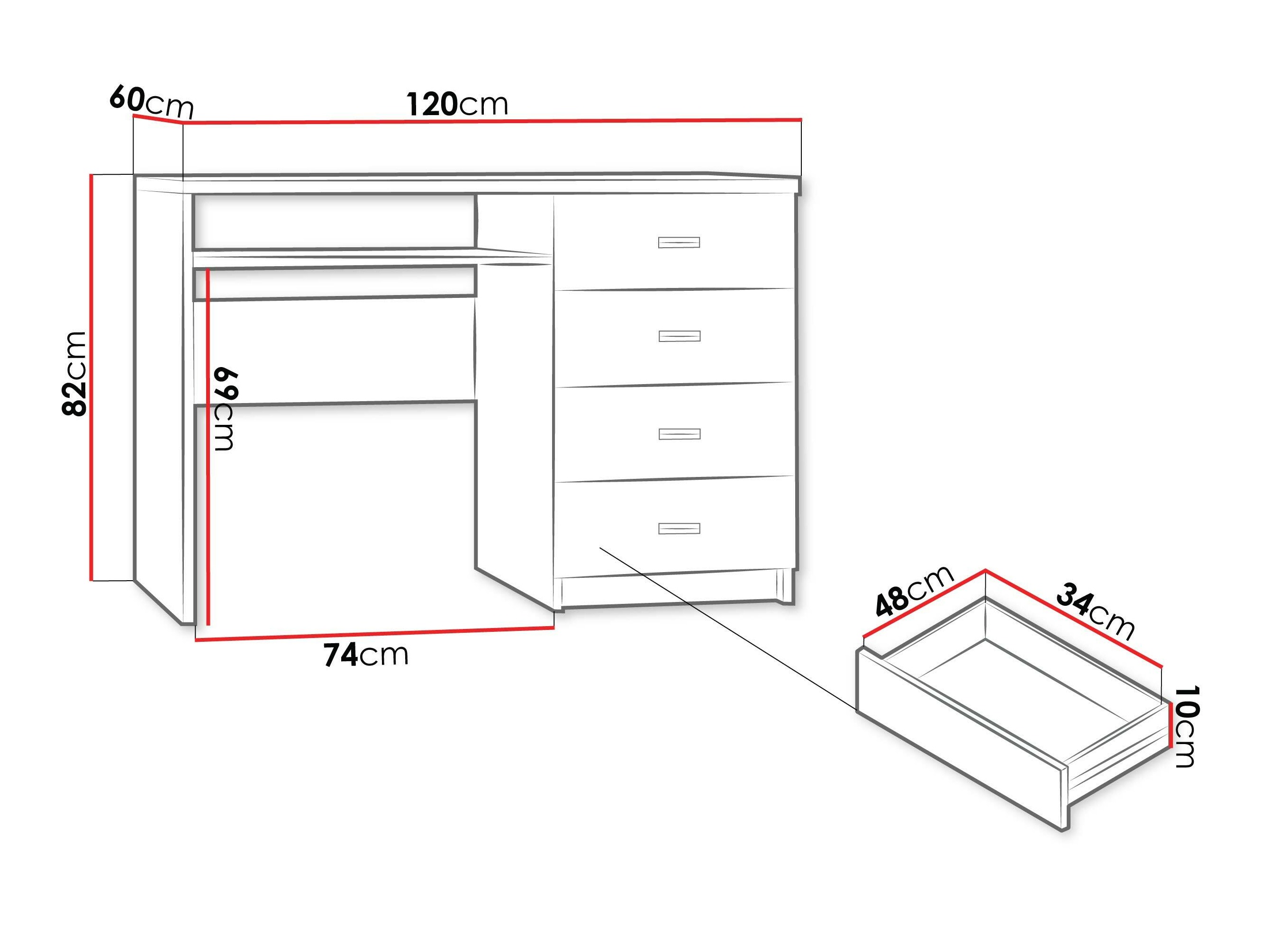 Pisalna miza Serfeno 114 (Kraft Bela)