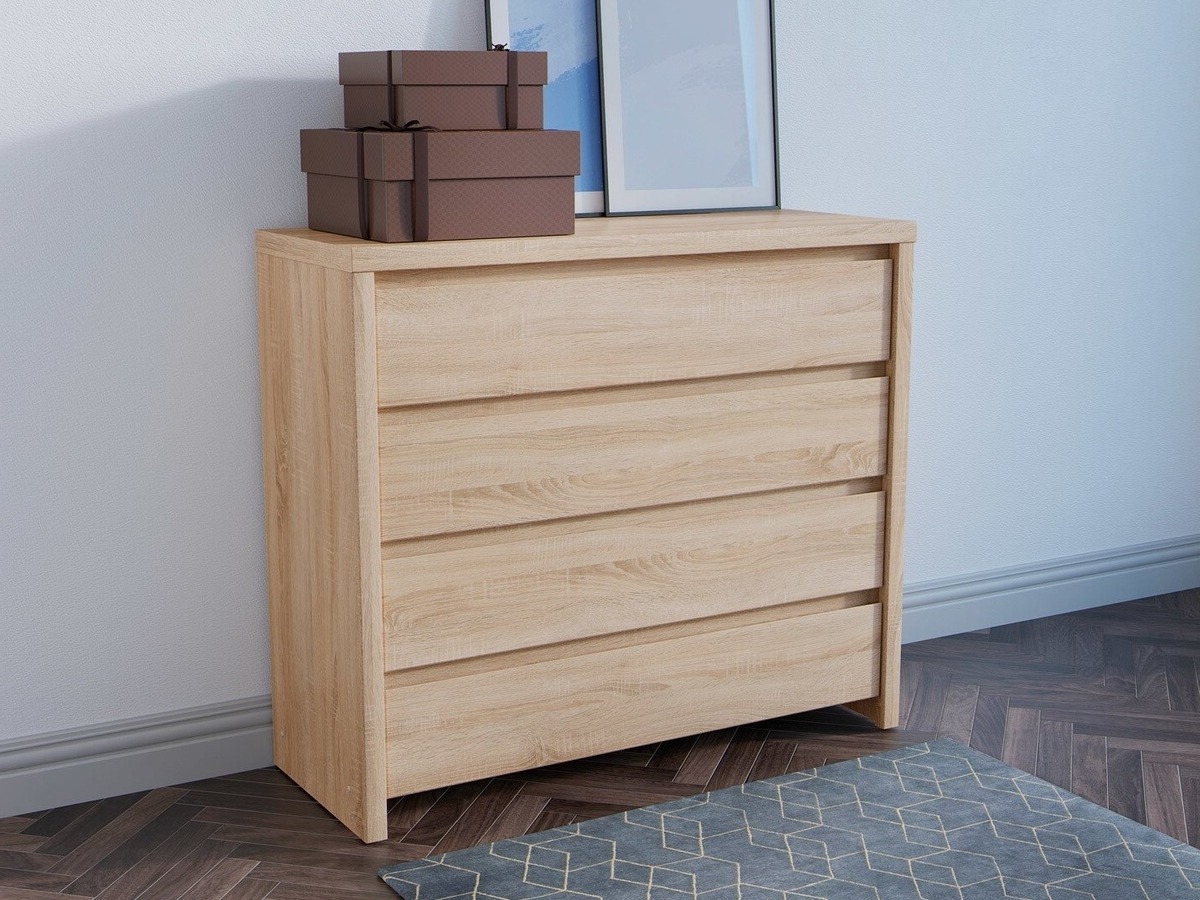 Komoda Nolroma 105 (Bela + Sonoma hrast)